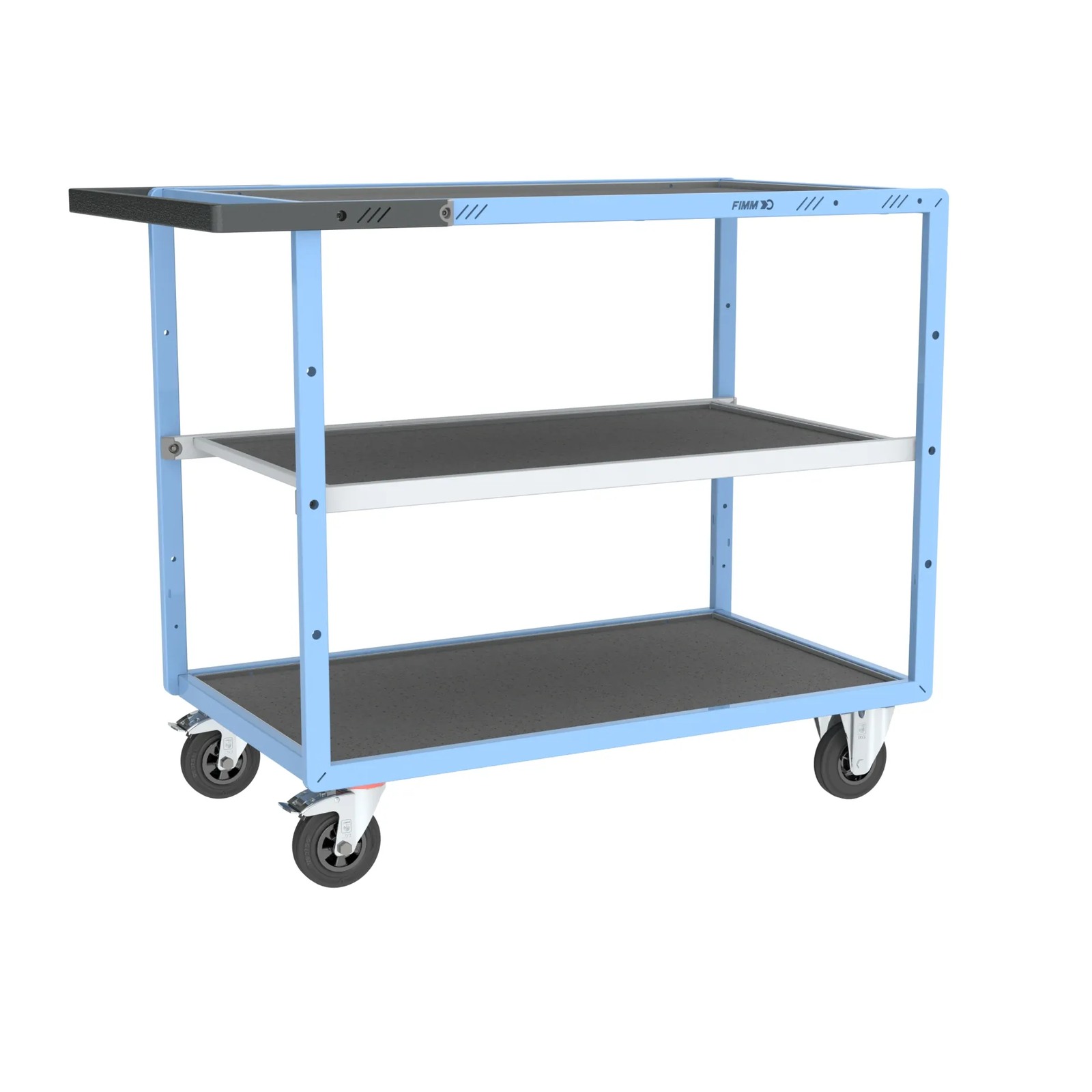 Servante mécano-soudée 3 plateaux 1000x600 mm 250 kg - FIMM - 880702412
