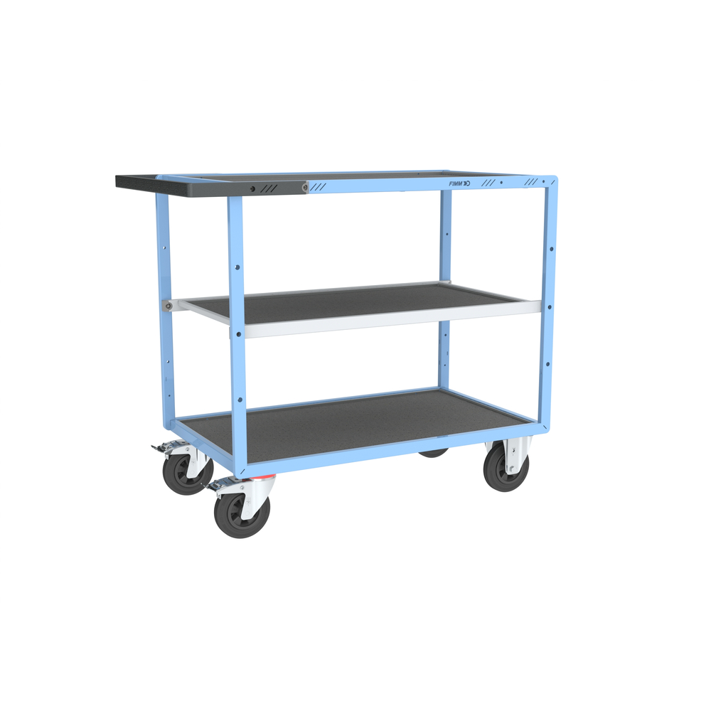 Servante mécano-soudée 3 plateaux 1000x600 mm 400 kg - FIMM - 880702432