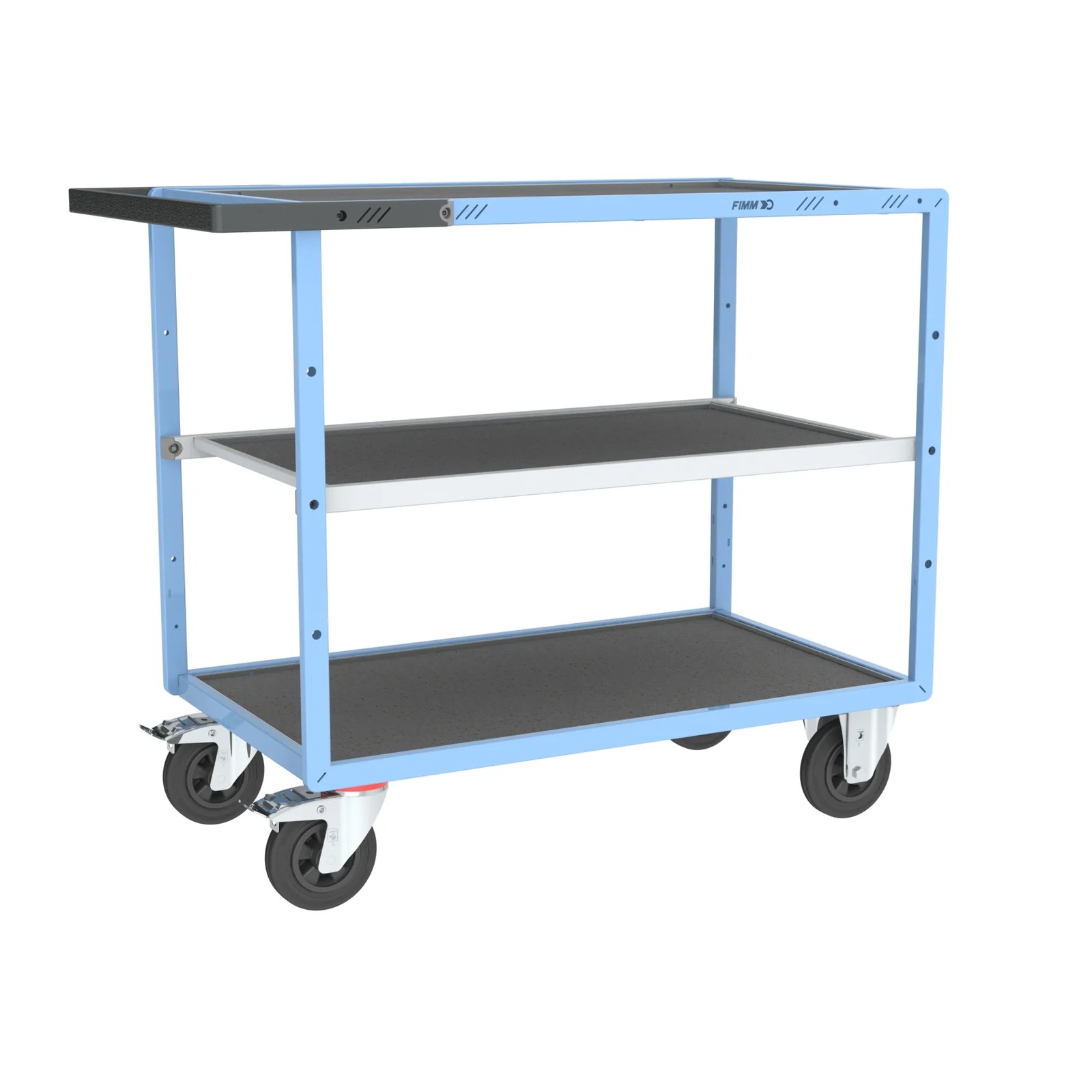Servante mécano-soudée 3 plateaux 1000x600 mm 400 kg - FIMM - 880702432