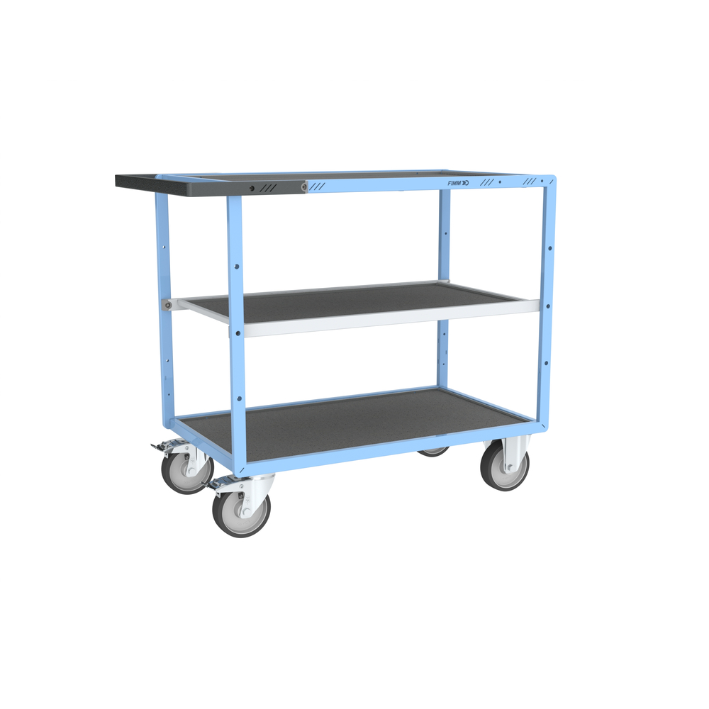 Servante mécano-soudée 3 plateaux 1000x600 mm 400 kg - FIMM - 880702442