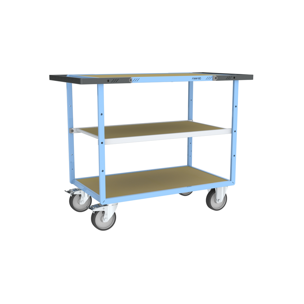 Servante mécano-soudée 3 plateaux 1000x600 mm 400 kg - FIMM - 880702642