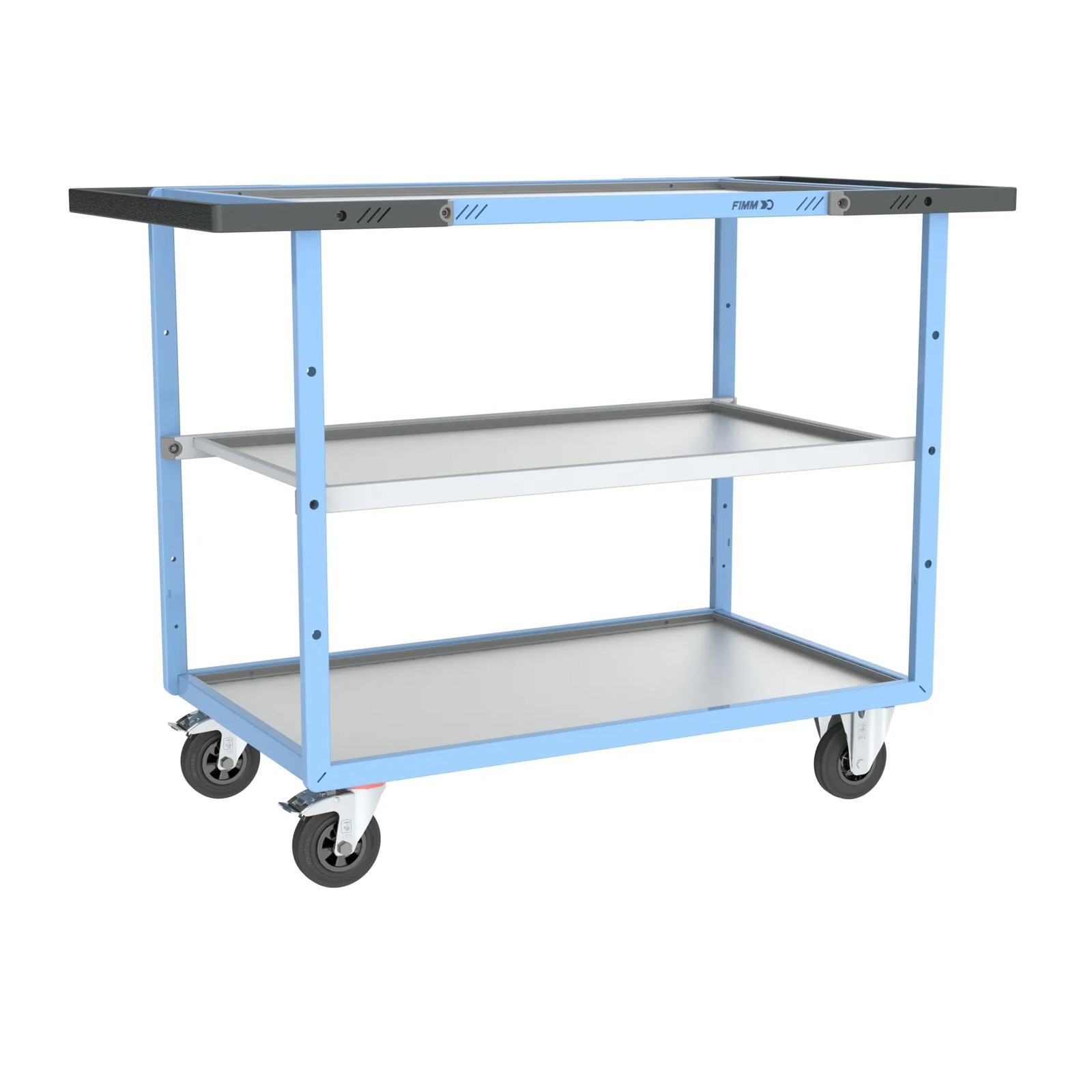 Servante mécano-soudée 3 plateaux 1000x600 mm 250 kg - FIMM - 880702712