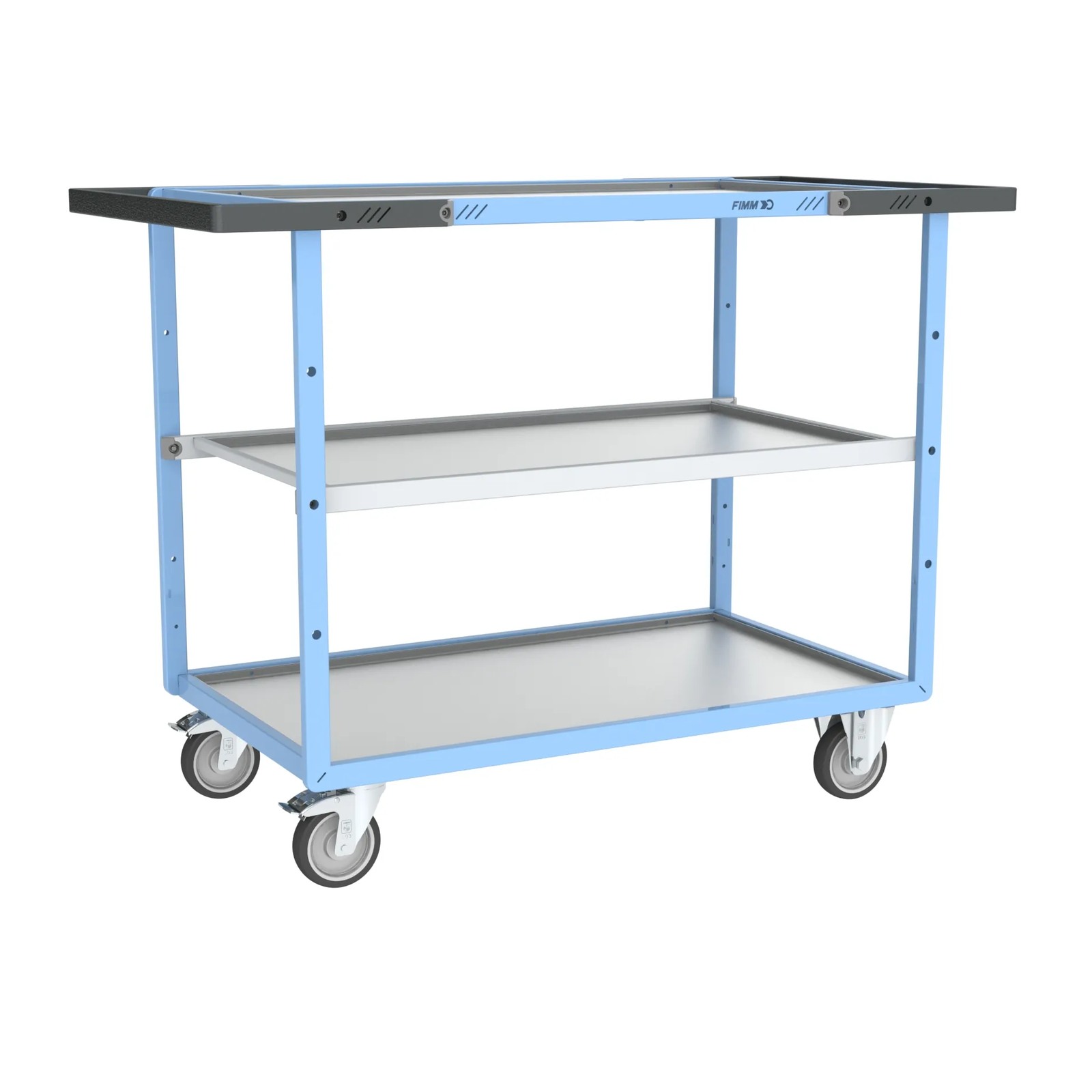 Servante mécano-soudée 3 plateaux 1000x600 mm 250 kg - FIMM - 880702722