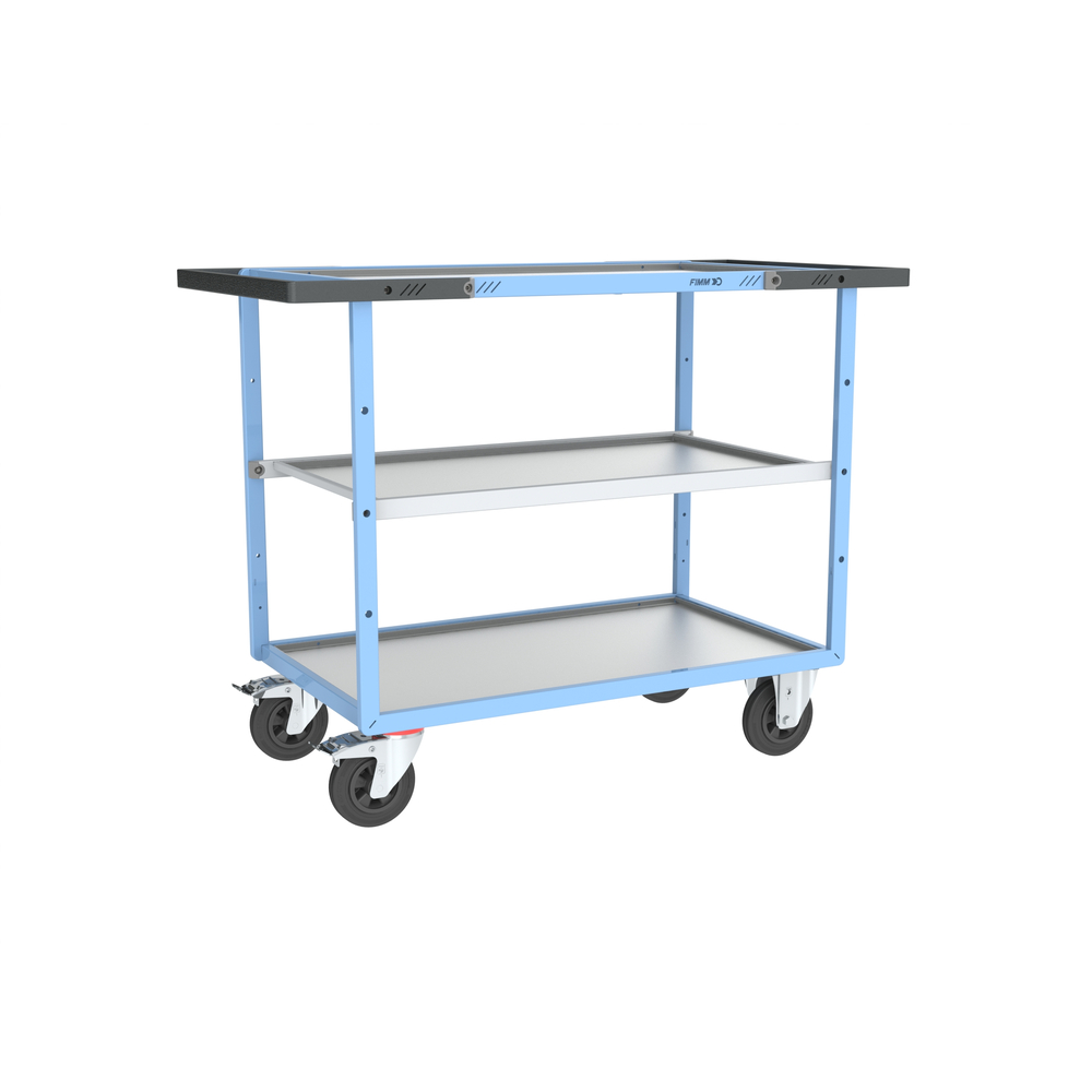 Servante mécano-soudée 3 plateaux 1000x600 mm 400 kg - FIMM - 880702732