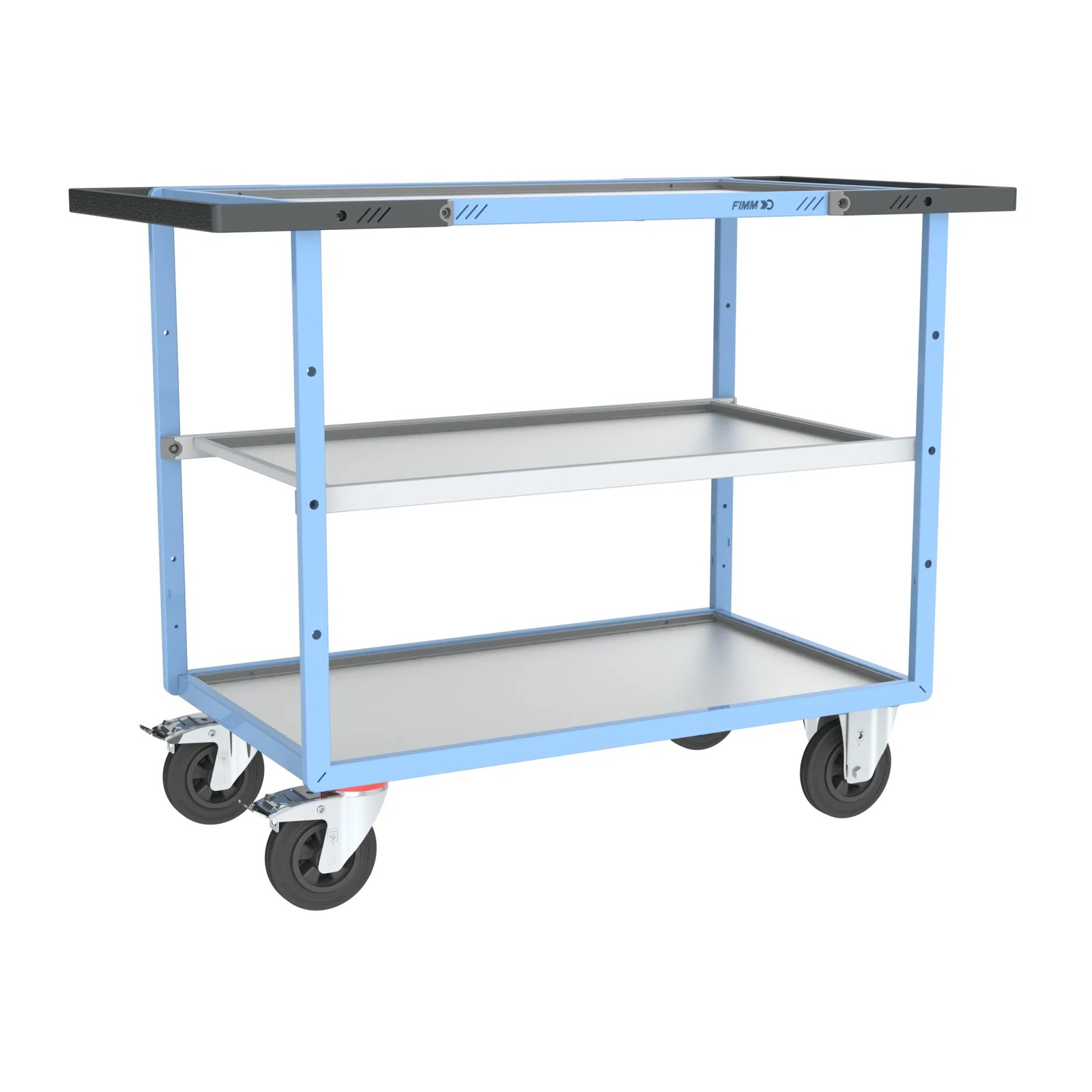 Servante mécano-soudée 3 plateaux 1000x600 mm 400 kg - FIMM - 880702732