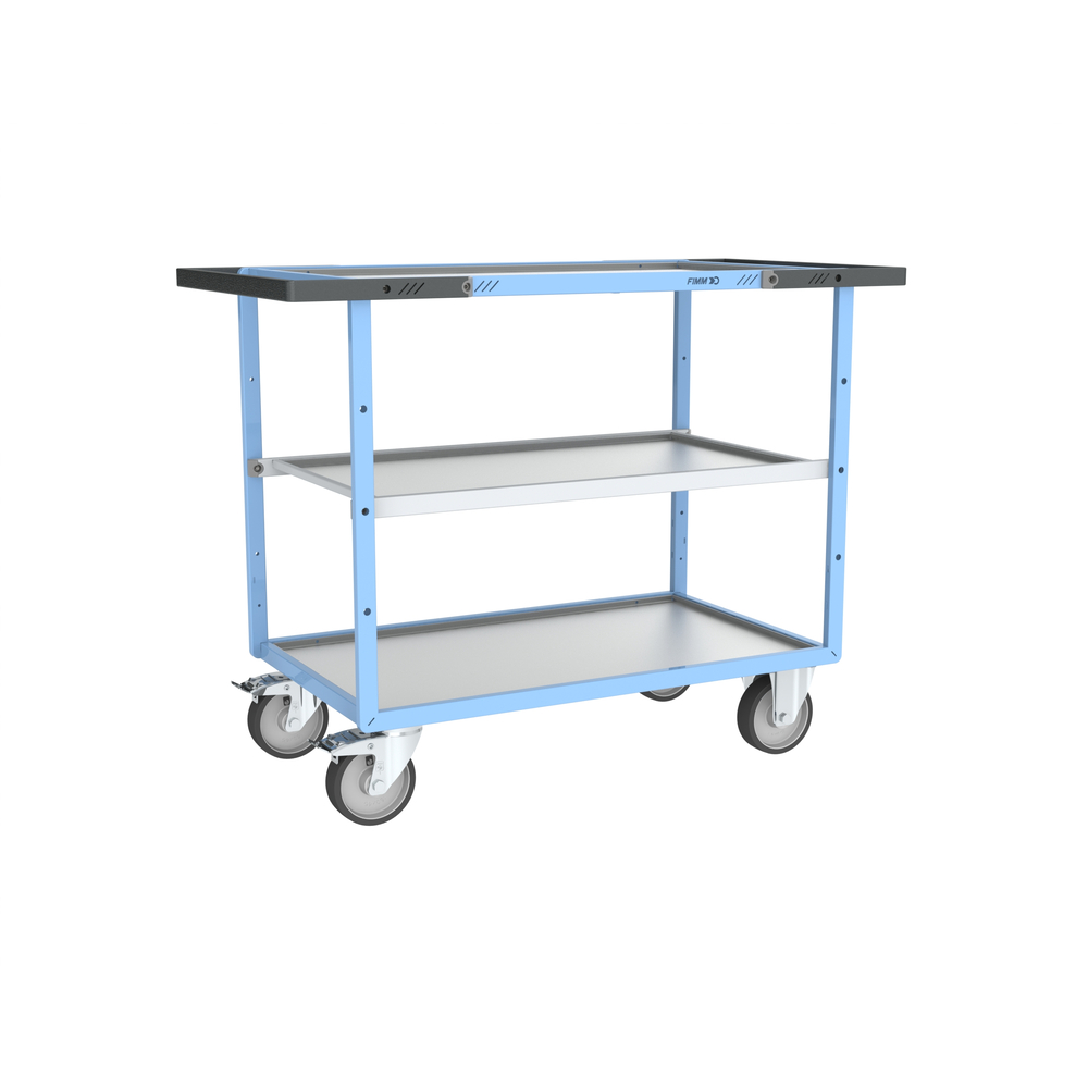 Servante mécano-soudée 3 plateaux 1000x600 mm 400 kg - FIMM - 880702742