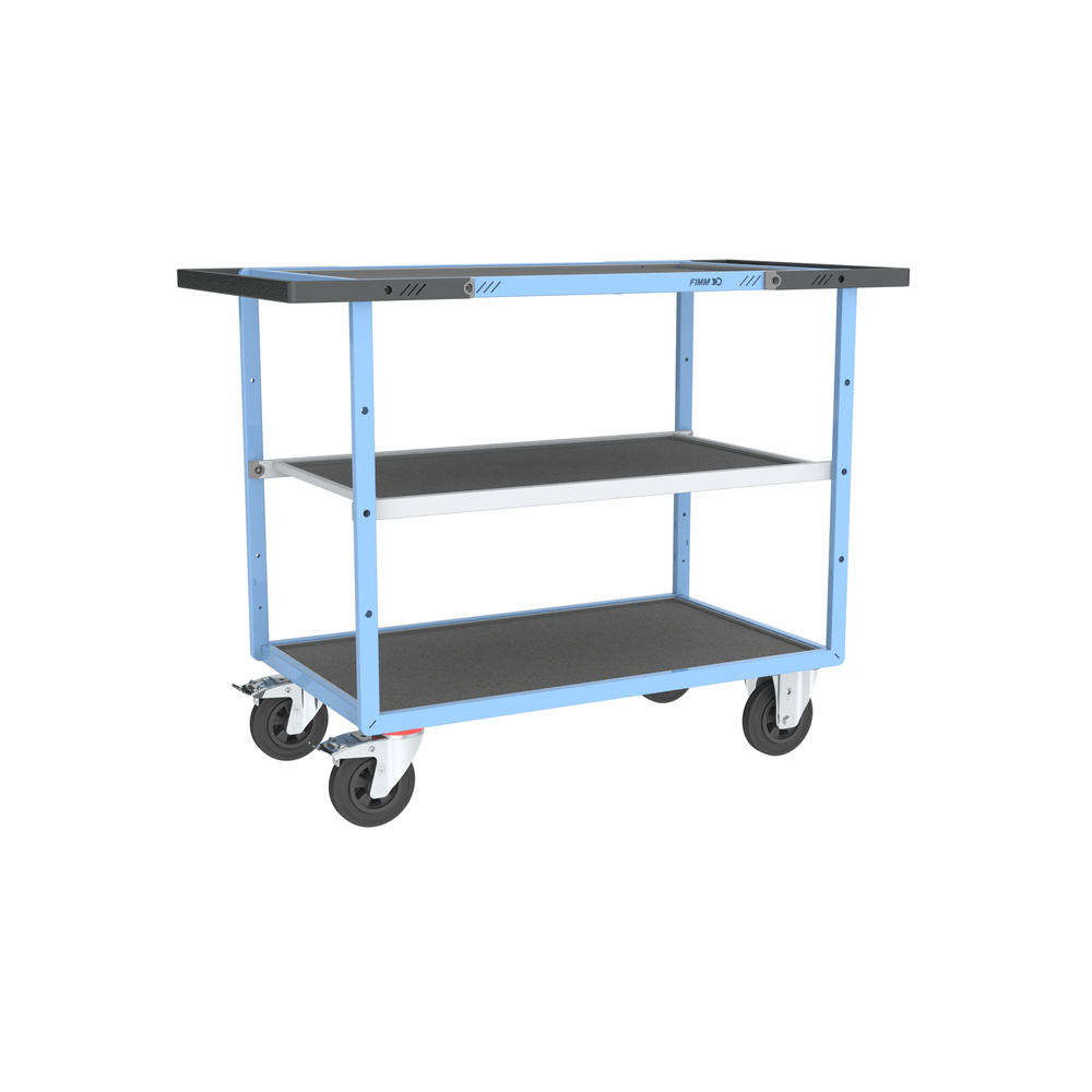 Servante mécano-soudée 3 plateaux 1000x600 mm 400 kg - FIMM - 880702832