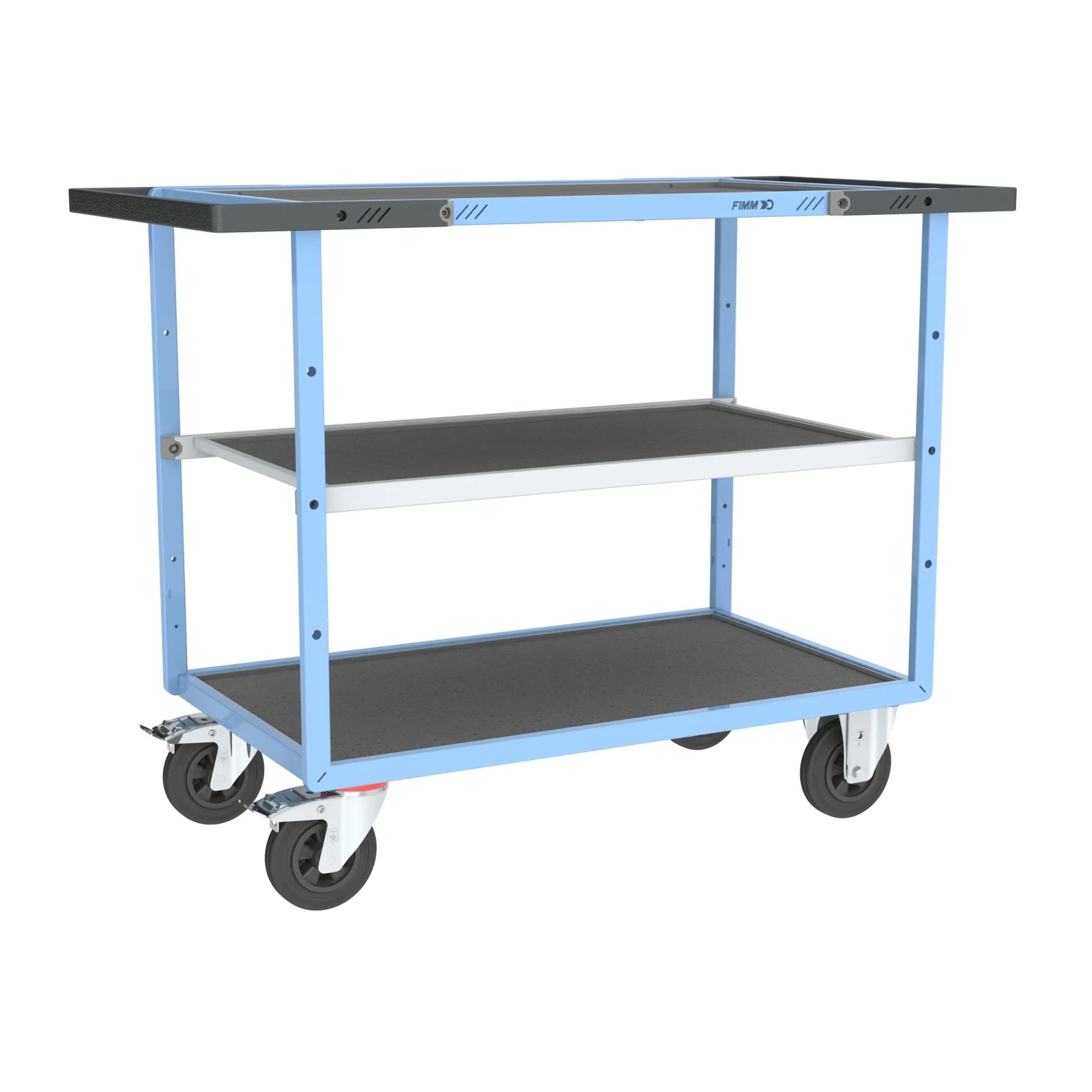 Servante mécano-soudée 3 plateaux 1000x600 mm 400 kg - FIMM - 880702832