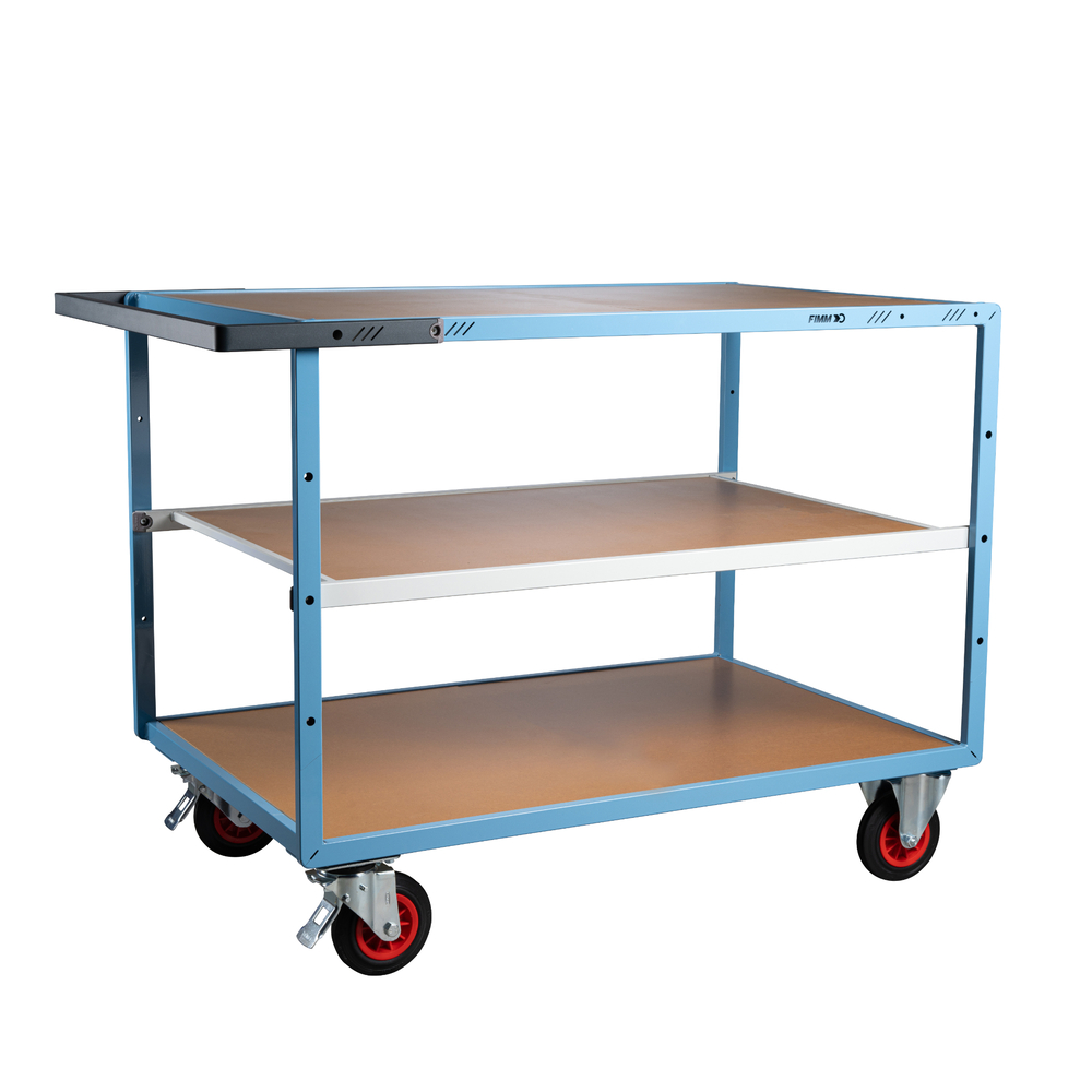 Servante mécano-soudée 3 plateaux 1200x800 mm 400 kg - FIMM - 880703232