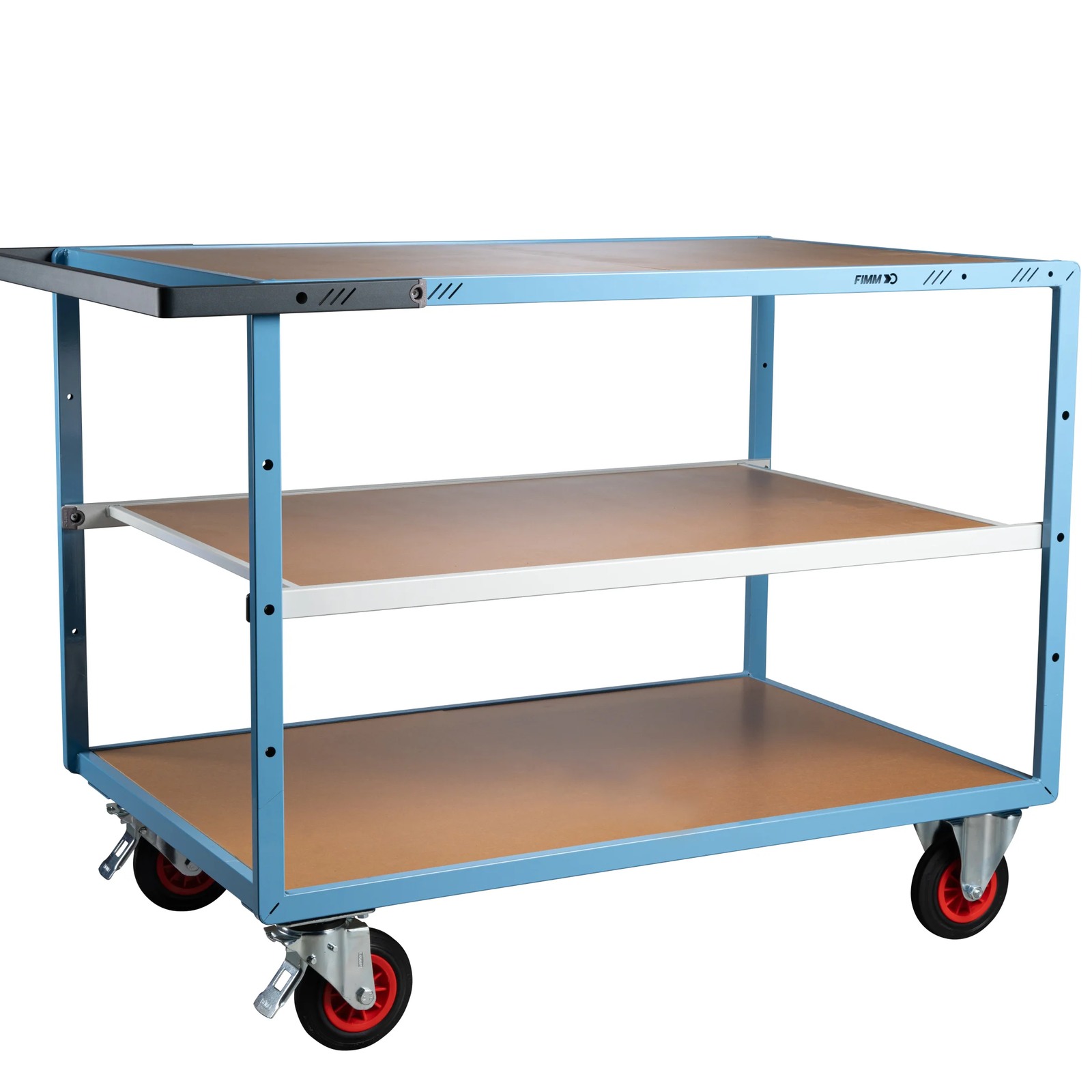 Servante mécano-soudée 3 plateaux 1200x800 mm 400 kg - FIMM - 880703232