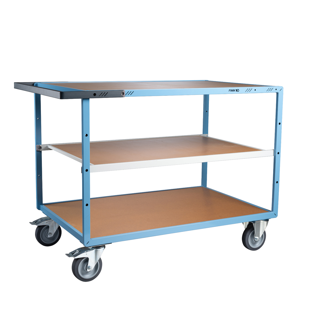 Servante mécano-soudée 3 plateaux 1200x800 mm 400 kg - FIMM - 880703242