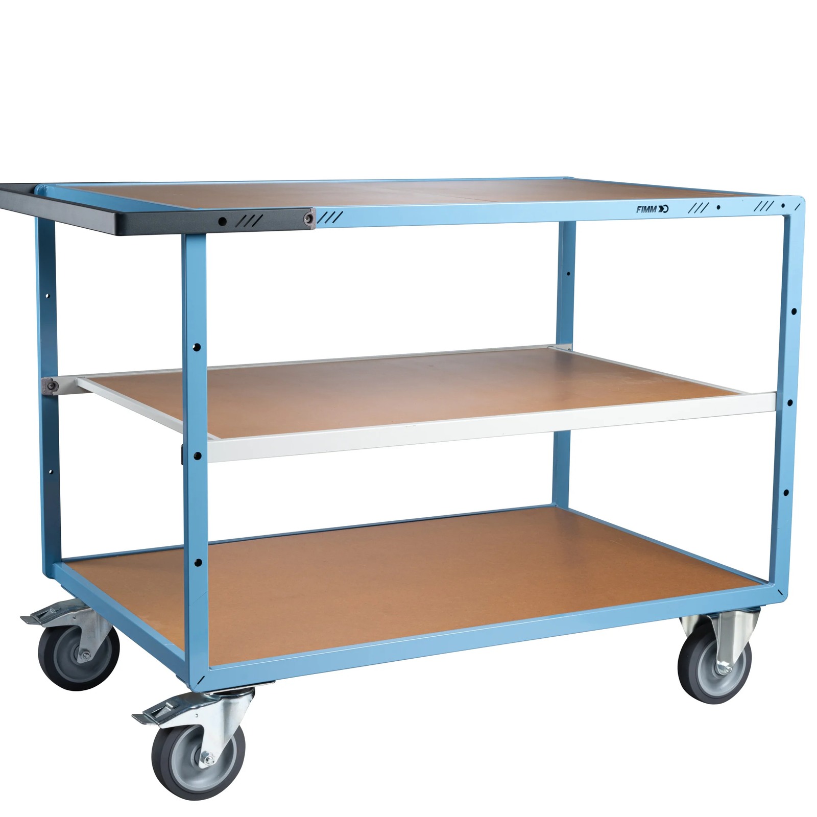 Servante mécano-soudée 3 plateaux 1200x800 mm 400 kg - FIMM - 880703242
