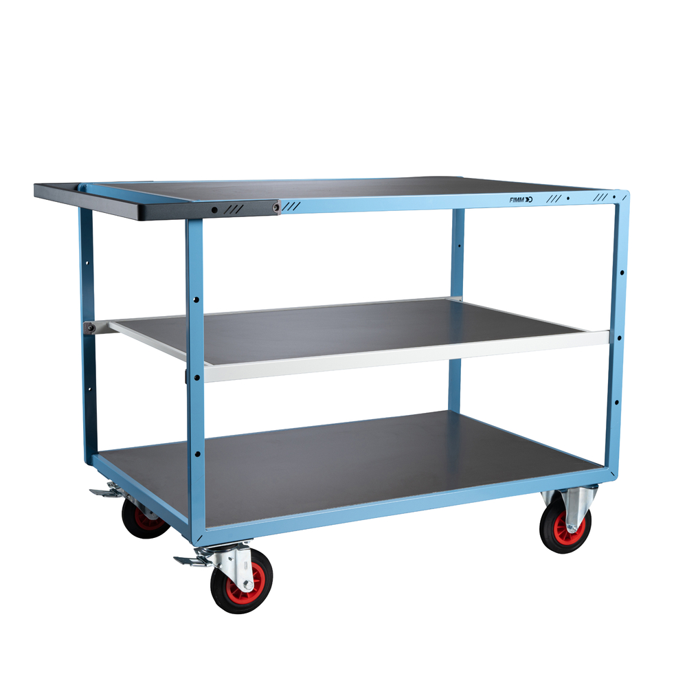 Servante mécano-soudée 3 plateaux 1200x800 mm 400 kg - FIMM - 880703332