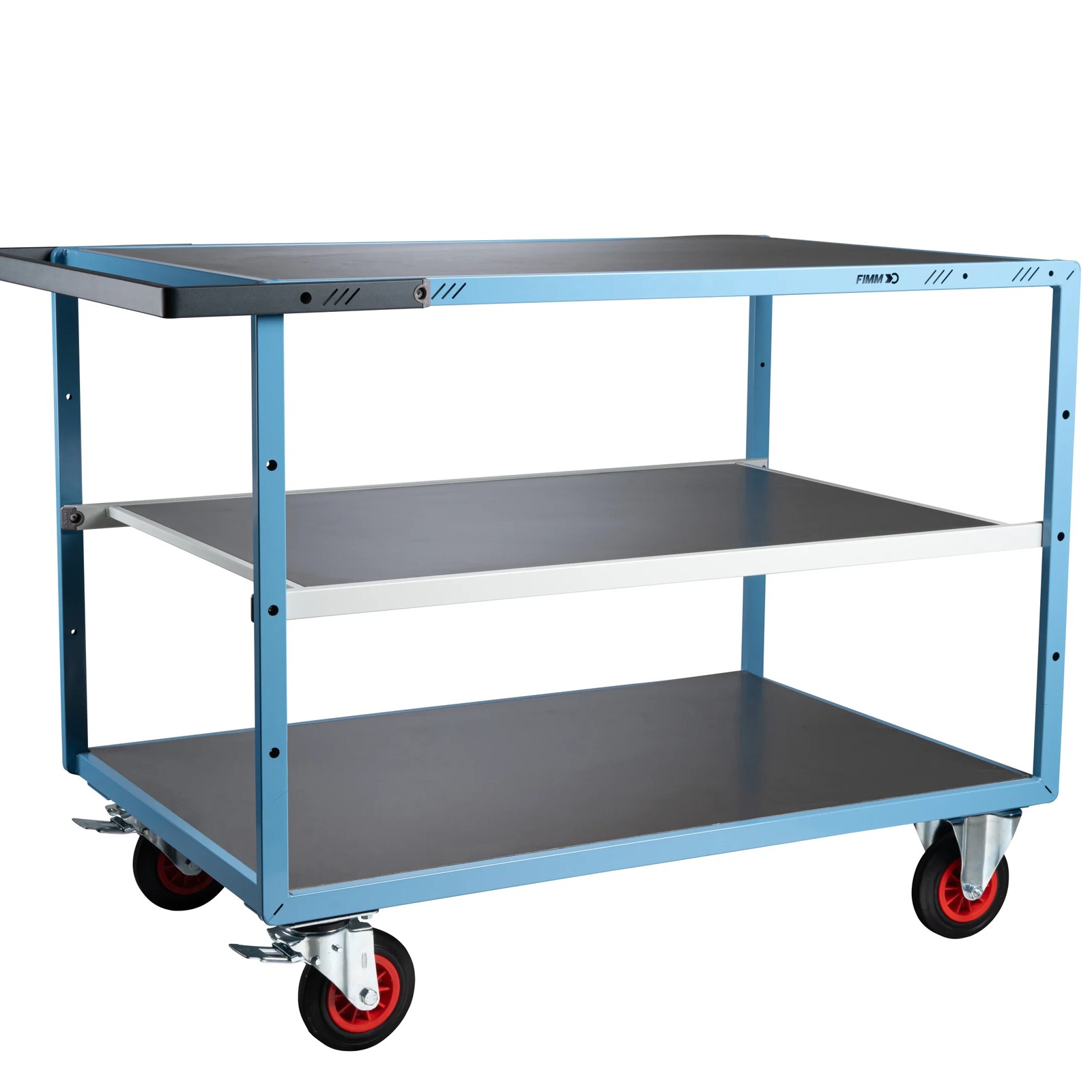 Servante mécano-soudée 3 plateaux 1200x800 mm 400 kg - FIMM - 880703332