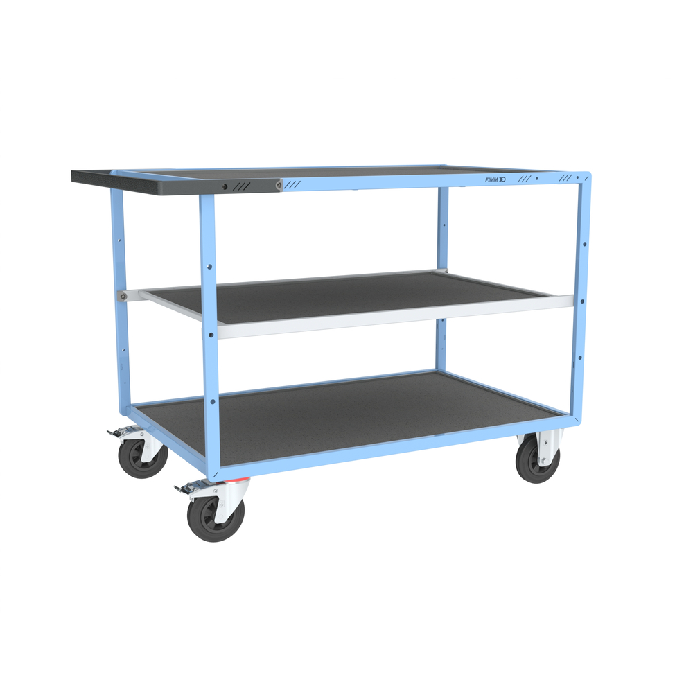 Servante mécano-soudée 3 plateaux 1200x800 mm 400 kg - FIMM - 880703432