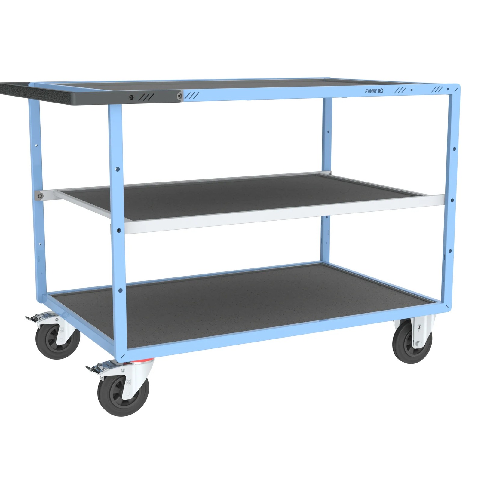 Servante mécano-soudée 3 plateaux 1200x800 mm 400 kg - FIMM - 880703432