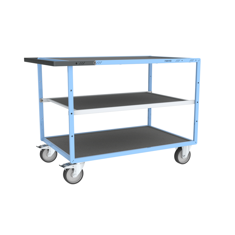 Servante mécano-soudée 3 plateaux 1200x800 mm 400 kg - FIMM - 880703442