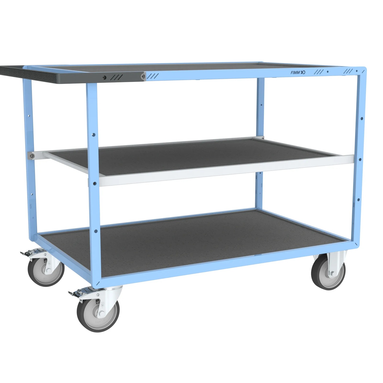 Servante mécano-soudée 3 plateaux 1200x800 mm 400 kg - FIMM - 880703442