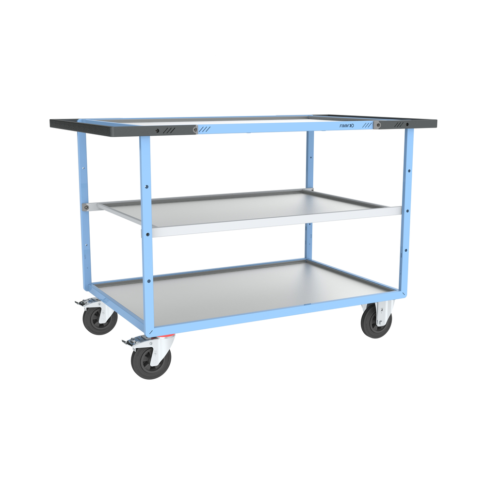 Servante mécano-soudée 3 plateaux 1200x800 mm 400 kg - FIMM - 880703732