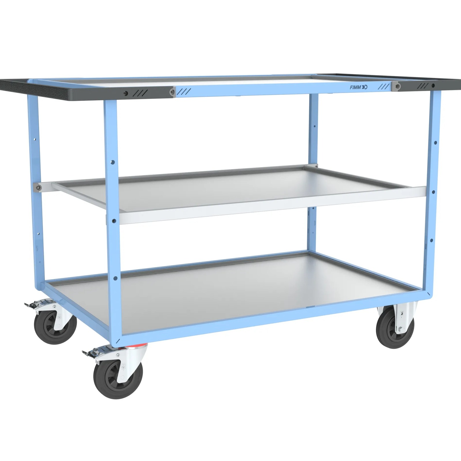 Servante mécano-soudée 3 plateaux 1200x800 mm 400 kg - FIMM - 880703732