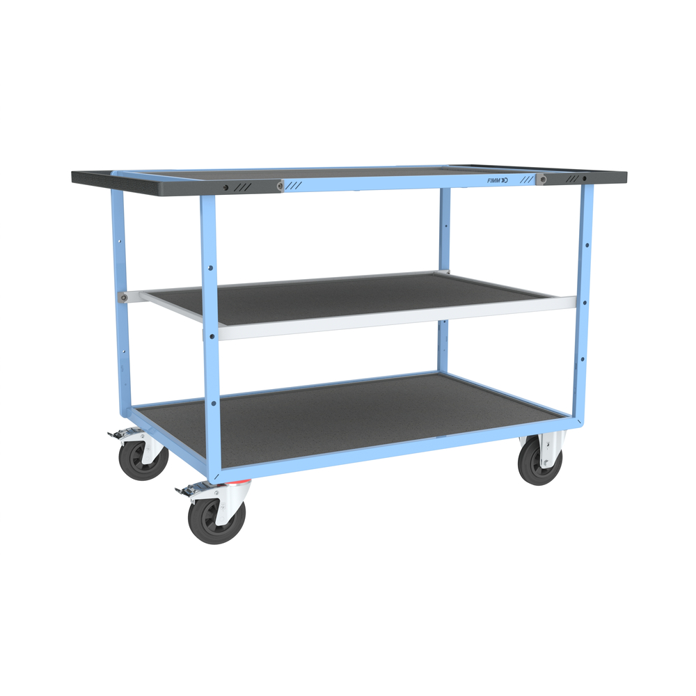 Servante mécano-soudée 3 plateaux 1200x800 mm 400 kg - FIMM - 880703832