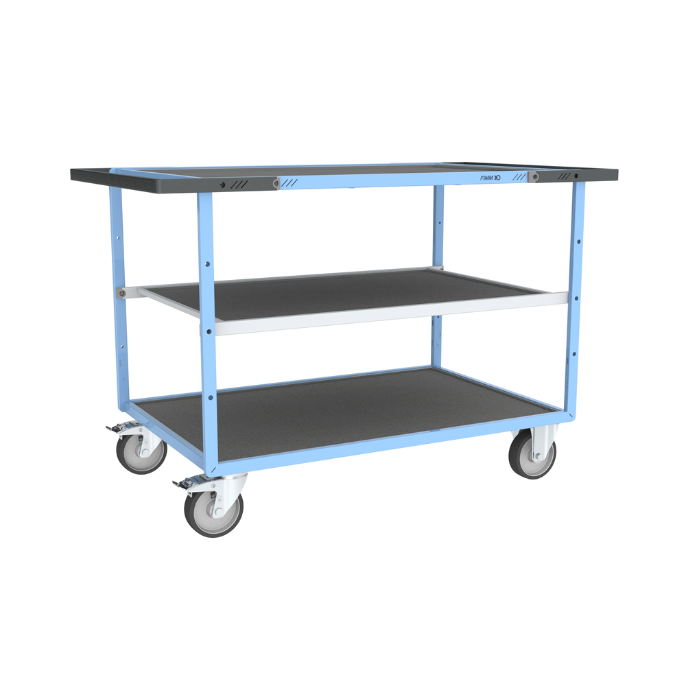 Servante mécano-soudée 3 plateaux 1200x800 mm 400 kg - FIMM - 880703842