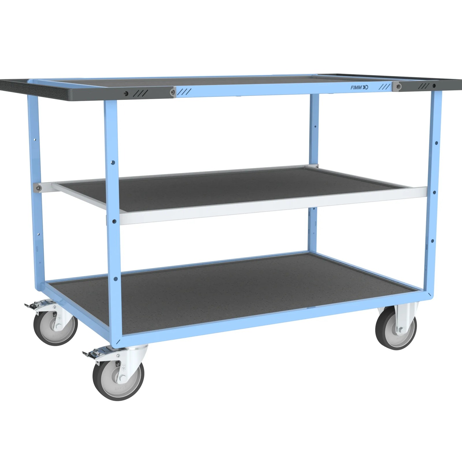 Servante mécano-soudée 3 plateaux 1200x800 mm 400 kg - FIMM - 880703842