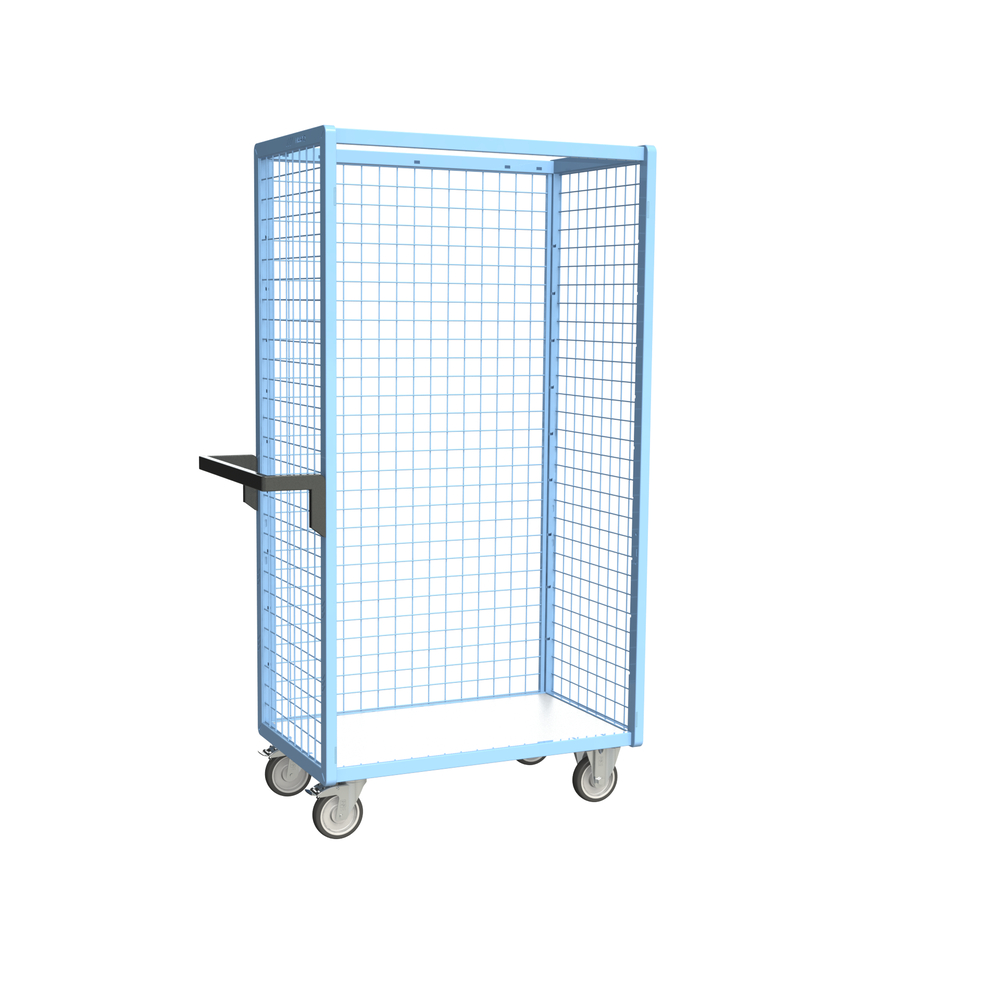 Servante grillagée 3 côtés avec plateau bois 850x500 mm 250 kg - FIMM - 880725112