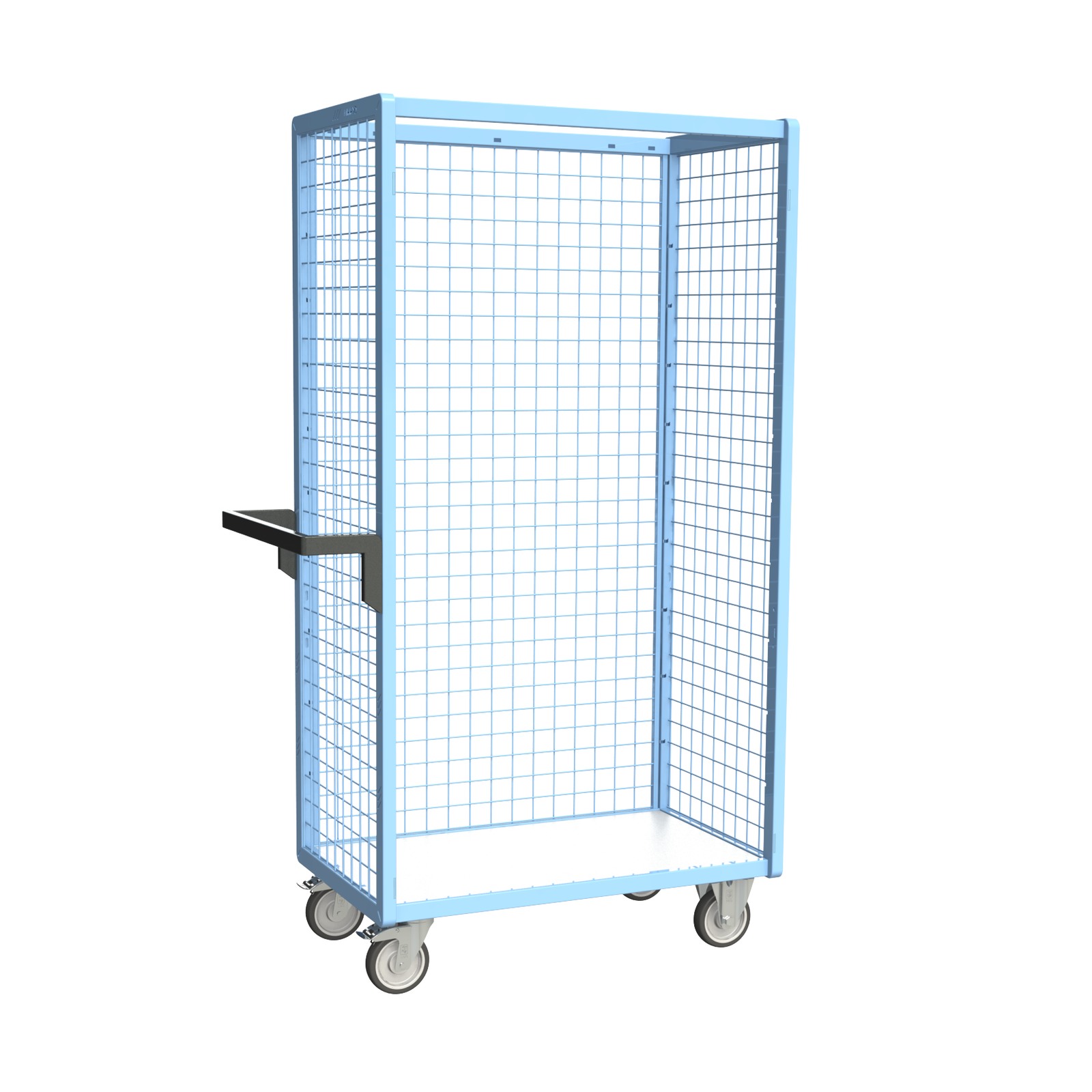 Servante grillagée 3 côtés avec plateau bois 850x500 mm 250 kg - FIMM - 880725112