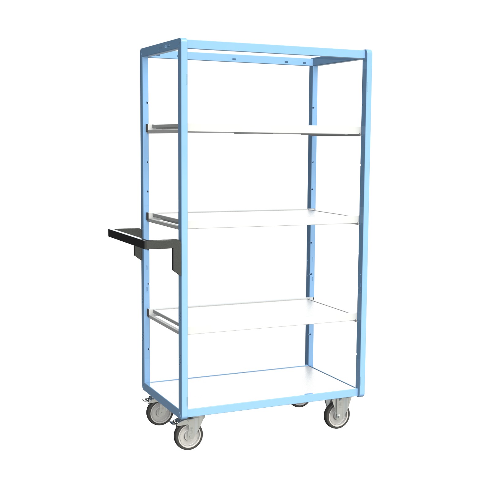 Servante multi-niveaux 3 étagères avec plateau bois 850x500 mm 250 kg - FIMM - 880725114