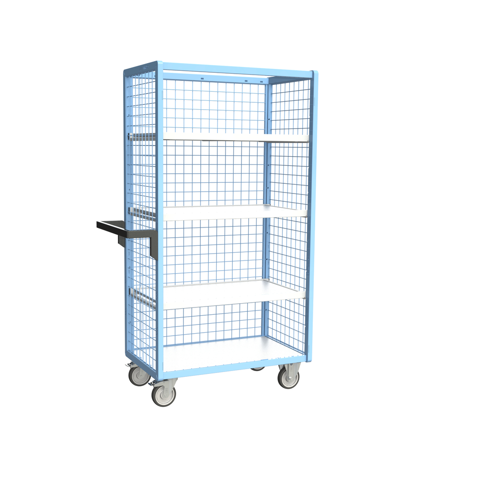 Servante grillagée 3 côtés avec 3 étagères 850x500 mm 250 kg - FIMM - 880725115