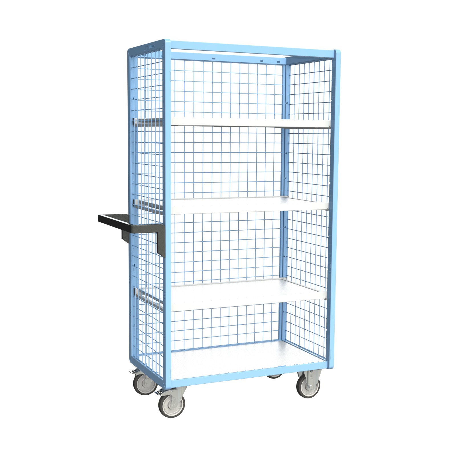 Servante grillagée 3 côtés avec 3 étagères 850x500 mm 250 kg - FIMM - 880725115