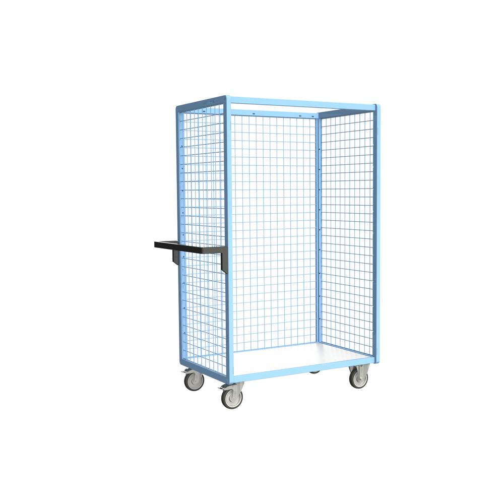 Servante grillagée 3 côtés avec plateau bois 1000x600 mm 250 kg - FIMM - 880725122