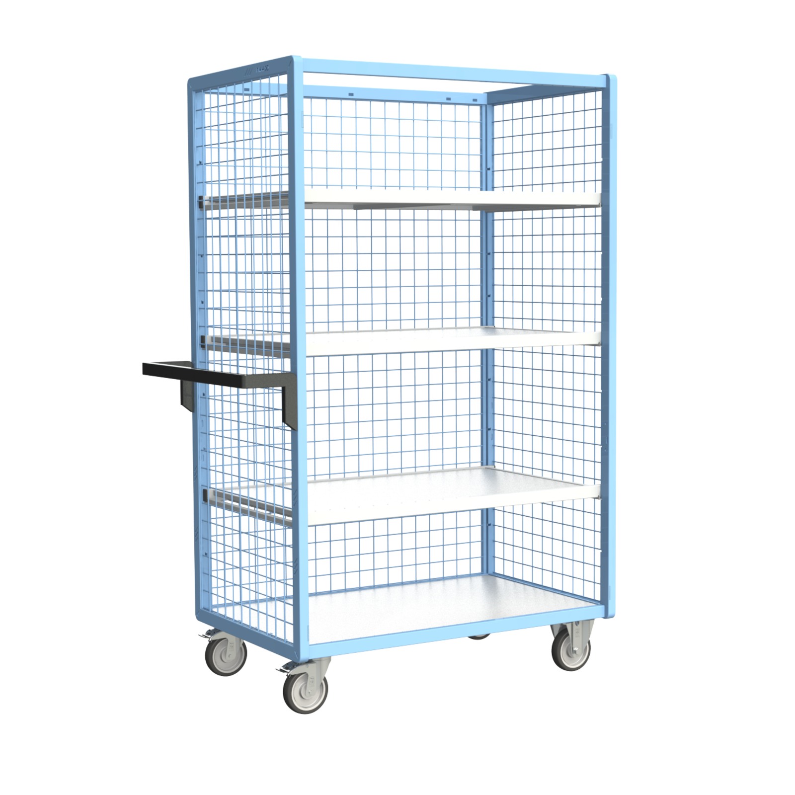 Servante grillagée 3 côtés avec 3 étagères 1000x600 mm 250 kg - FIMM - 880725125