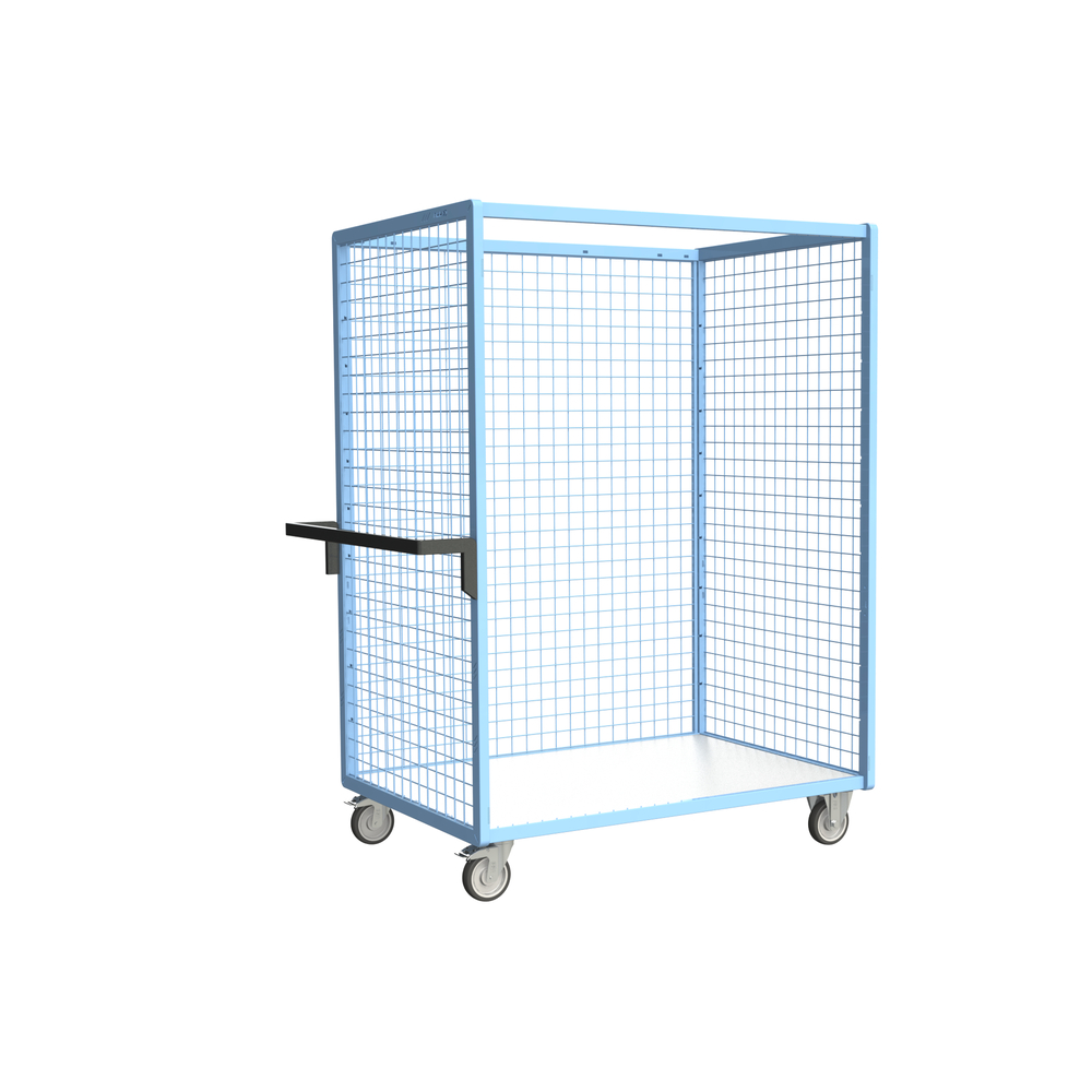 Servante grillagée 3 côtés avec plateau bois 1200x800 mm 250 kg - FIMM - 880725132