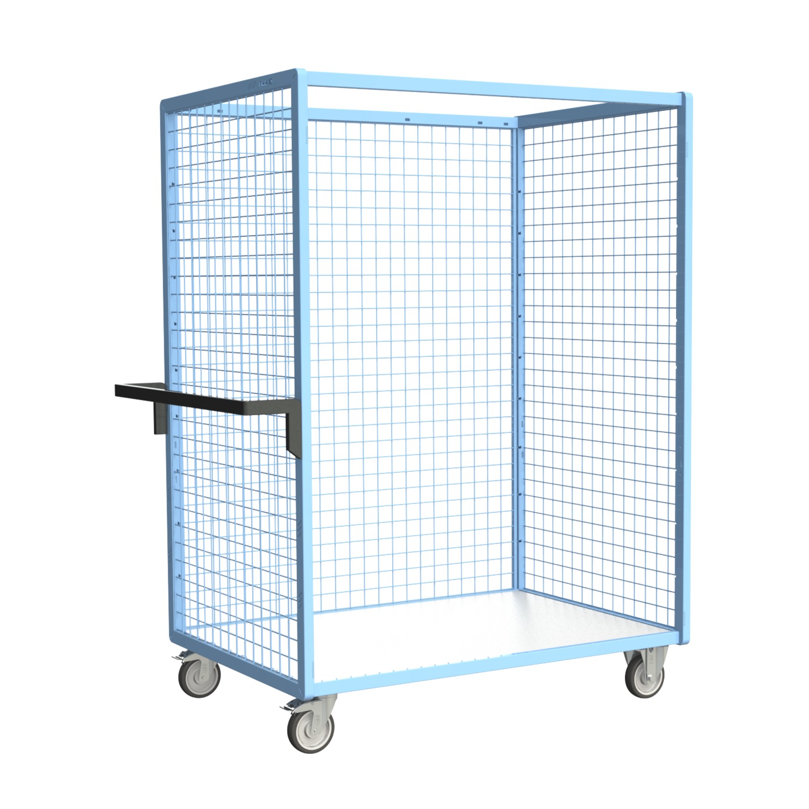 Servante grillagée 3 côtés avec plateau bois 1200x800 mm 250 kg - FIMM - 880725132