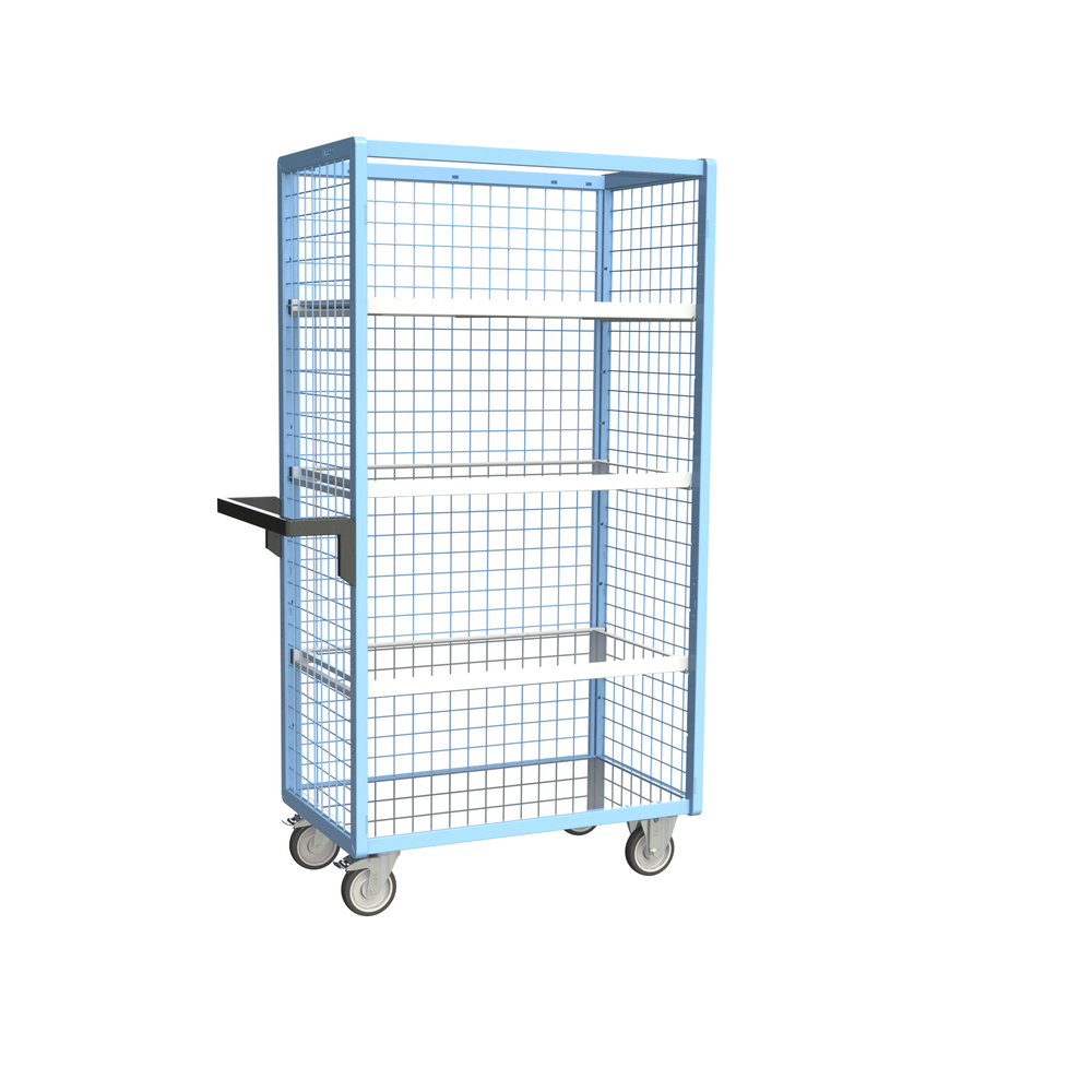 Servante grillagée 3 côtés avec 3 étagères 850x500 mm 250 kg - FIMM - 880725145