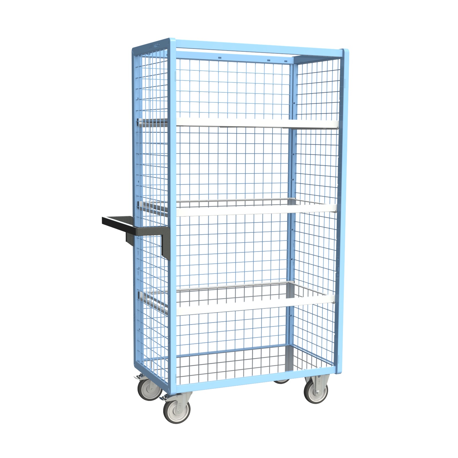Servante grillagée 3 côtés avec 3 étagères 850x500 mm 250 kg - FIMM - 880725145