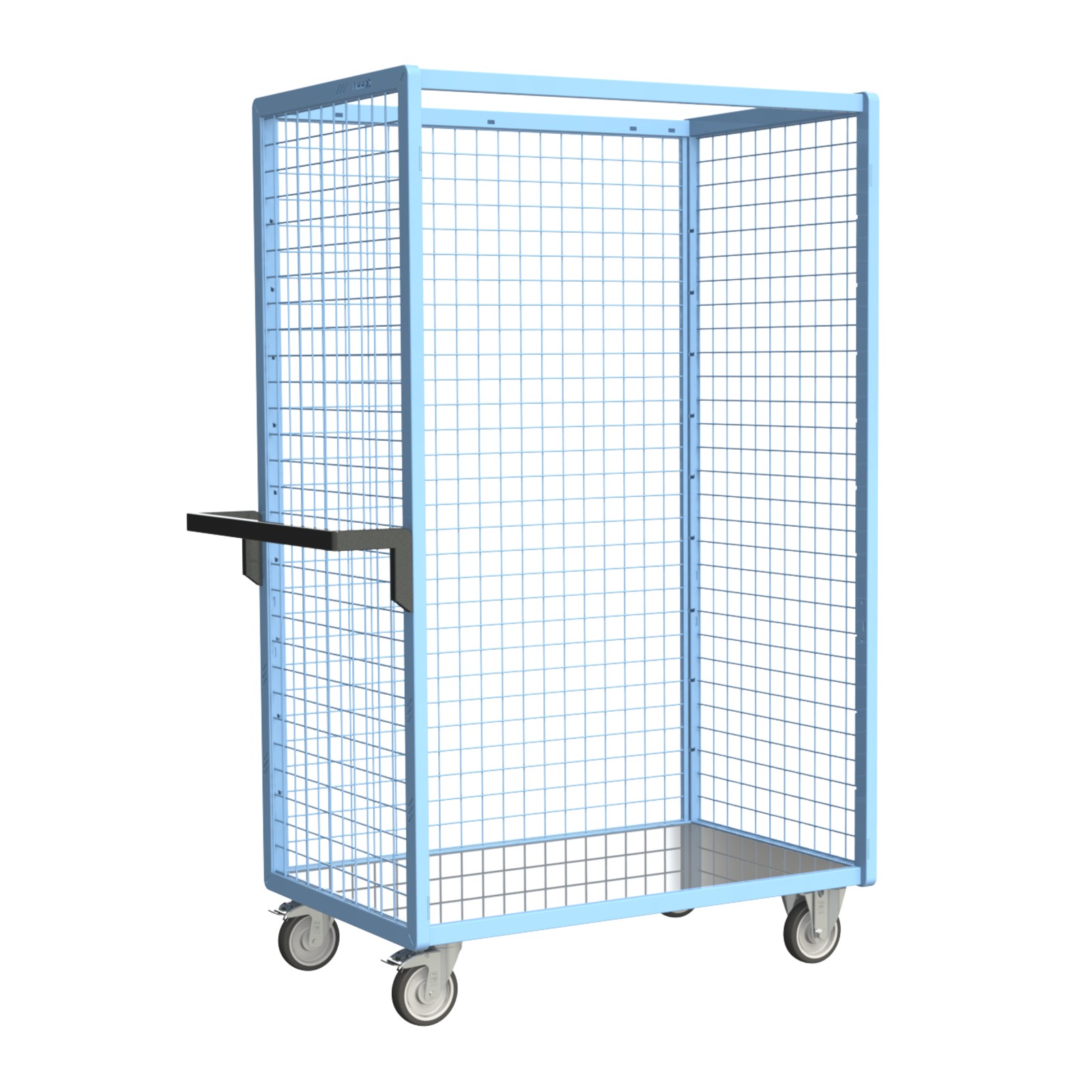 Servante grillagée 3 côtés avec plateau 1000x600 mm 250 kg - FIMM - 880725152