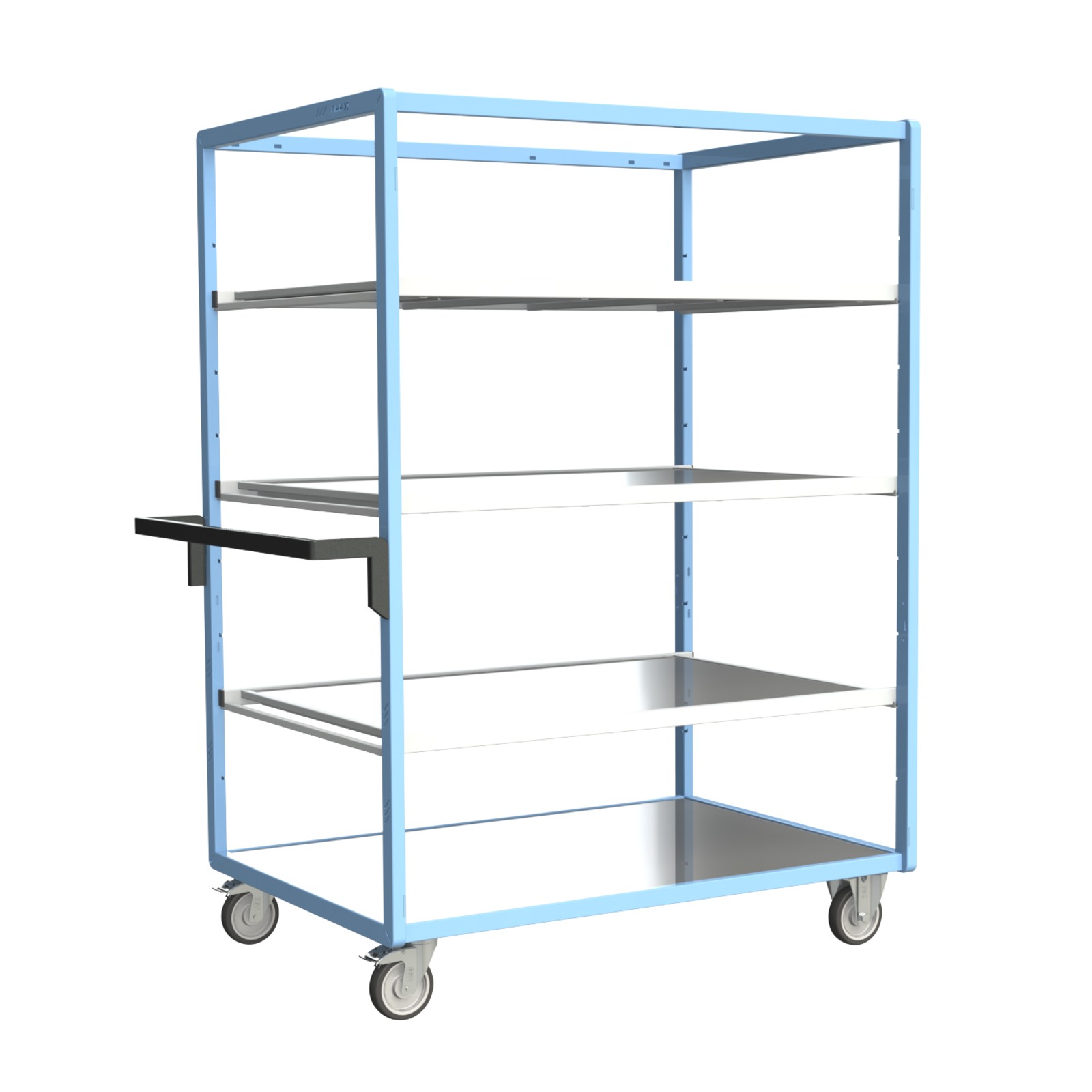 Servante multi-niveaux, avec 3 étagères, plateau tôle galva, 1200x800 mm, 250 kg - FIMM - 880725164