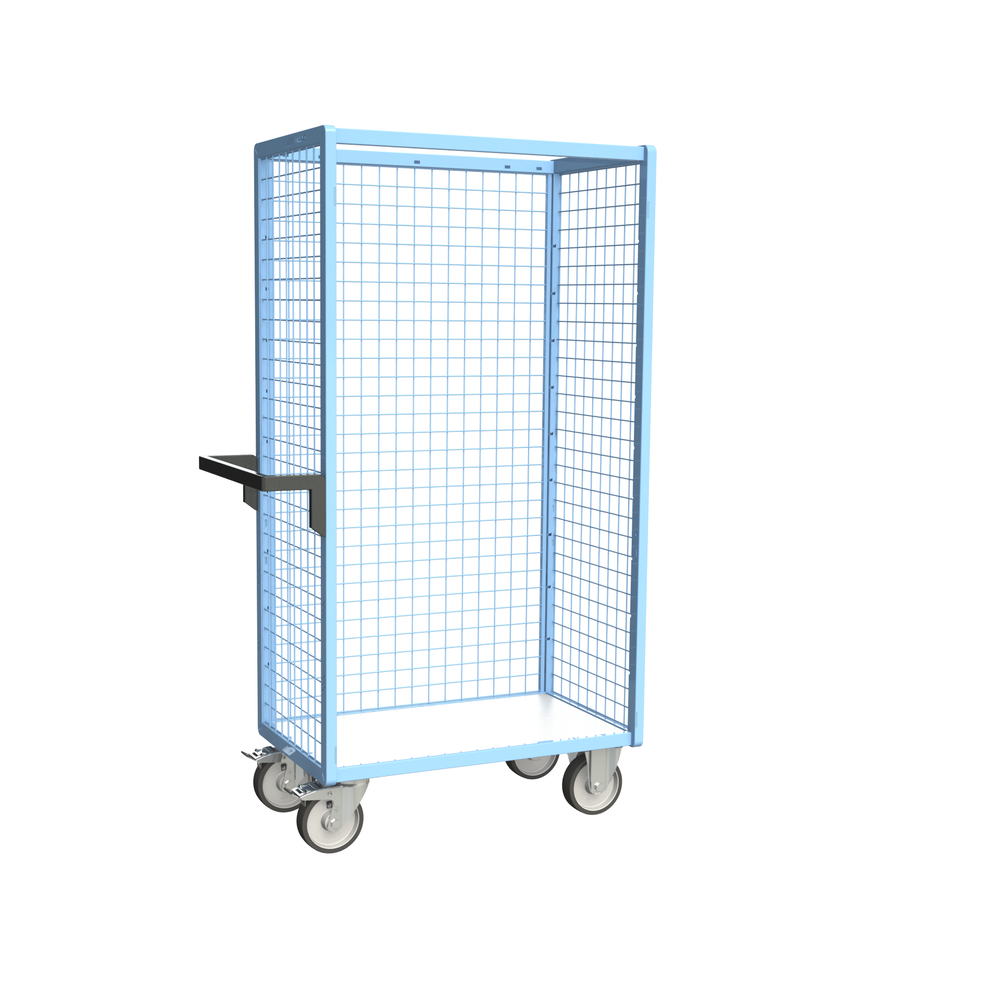 Servante grillagée 3 côtés avec plateau bois 850x500 mm 500 kg - FIMM - 880725212