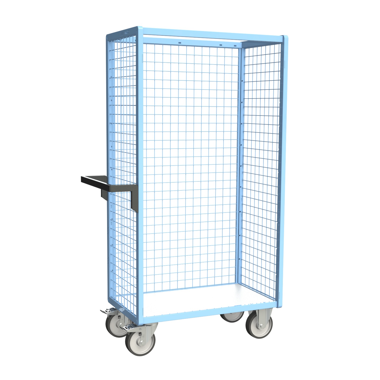 Servante grillagée 3 côtés avec plateau bois 850x500 mm 500 kg - FIMM - 880725212
