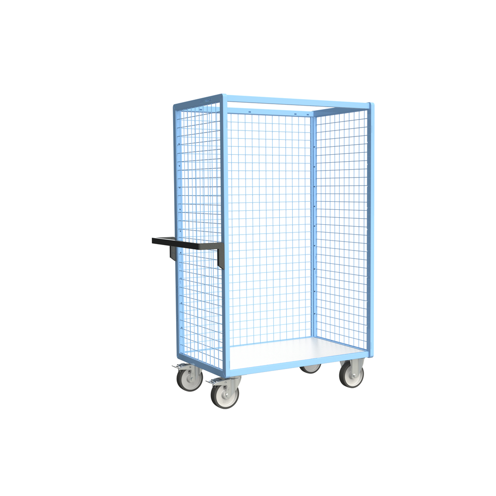 Servante grillagée 3 côtés avec plateau bois 1000x600 mm 500 kg - FIMM - 880725222