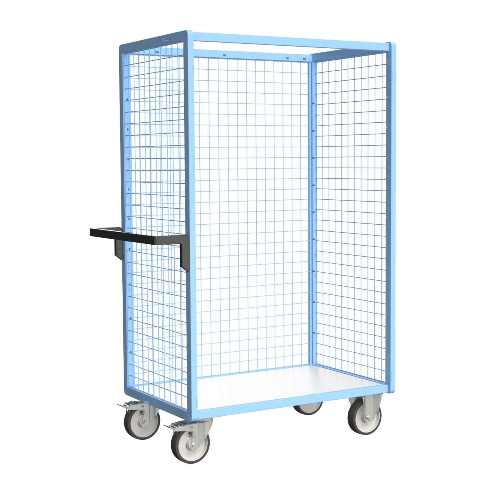 Servante grillagée 3 côtés avec plateau bois 1000x600 mm 500 kg - FIMM - 880725222