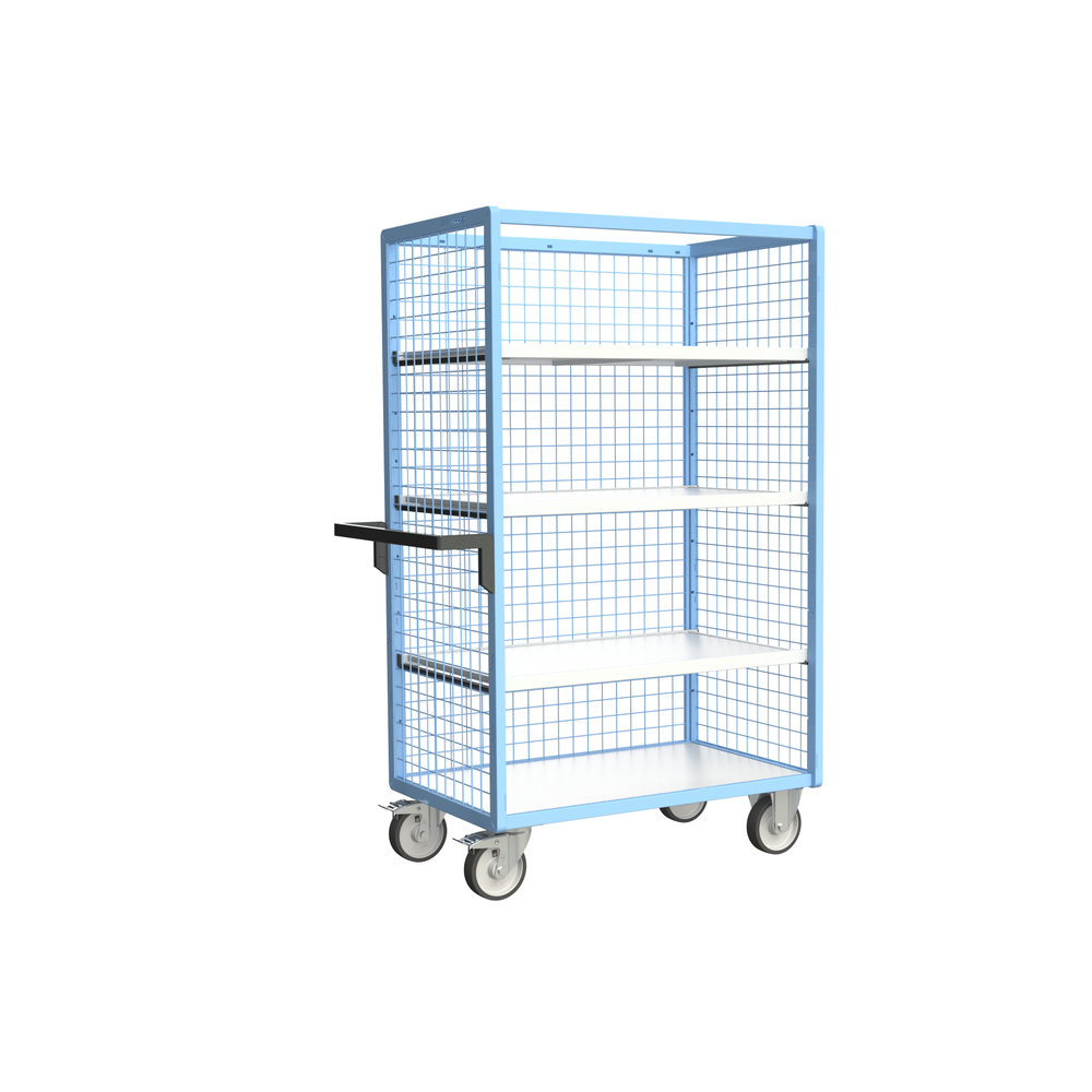 Servante grillagée 3 côtés avec 3 étagères 1000x600 mm 500 kg - FIMM - 880725225