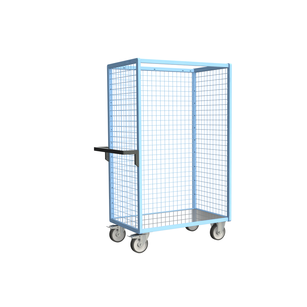 Servante grillagée 3 côtés plateau tôle galva 1000x600 mm 500 kg - FIMM - 880725252