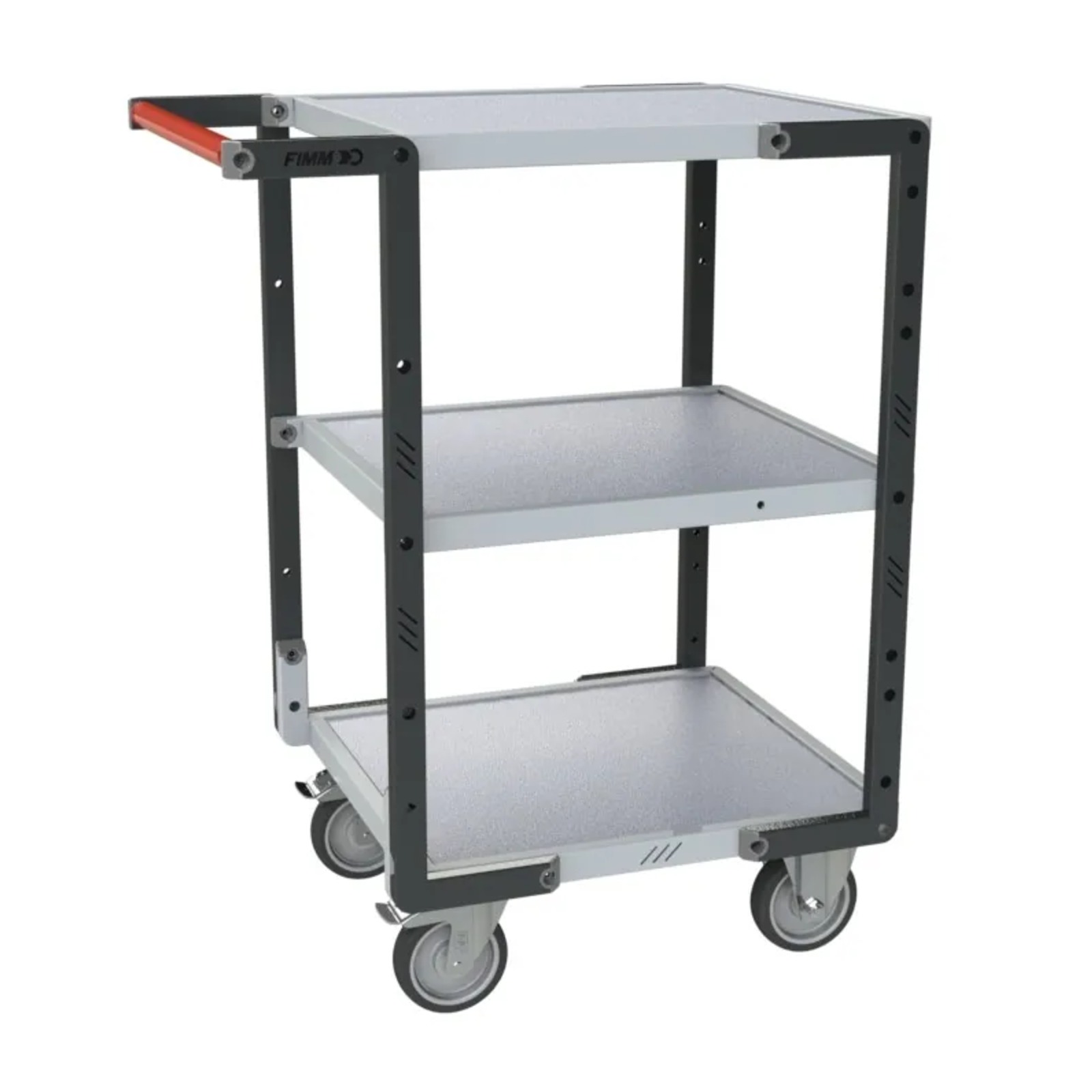 Servante 3 plateaux mélaminé 550x500 mm roues TPE 250 kg - FIMM - 884720122