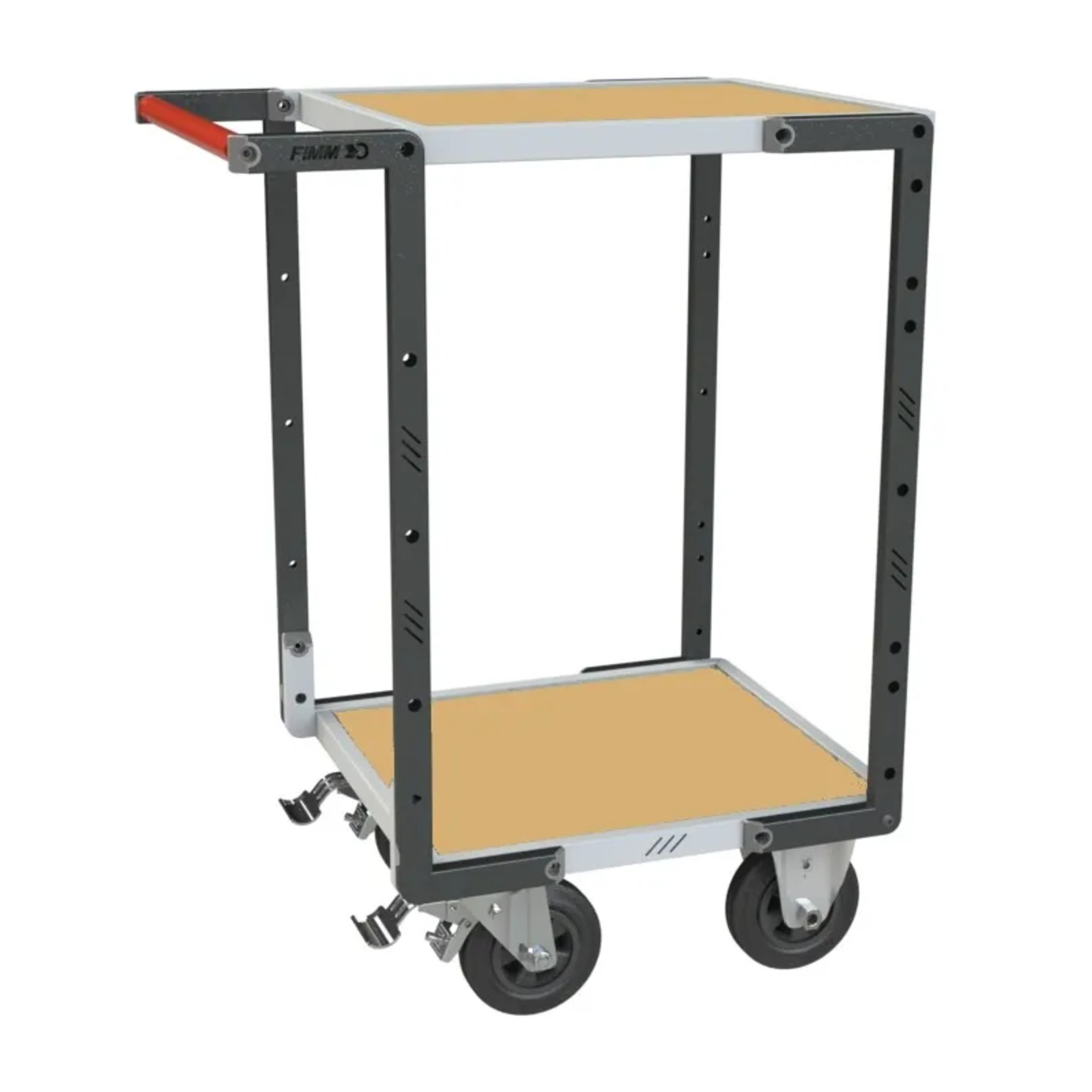 Servante 2 plateaux médium 550x500 mm roues CC 400 kg - FIMM - 884720231