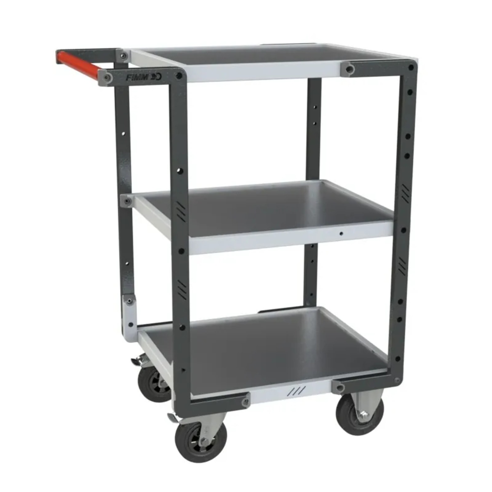 Servante 3 plateaux tôle 550x500 mm roues CC 250 kg - FIMM - 884720312