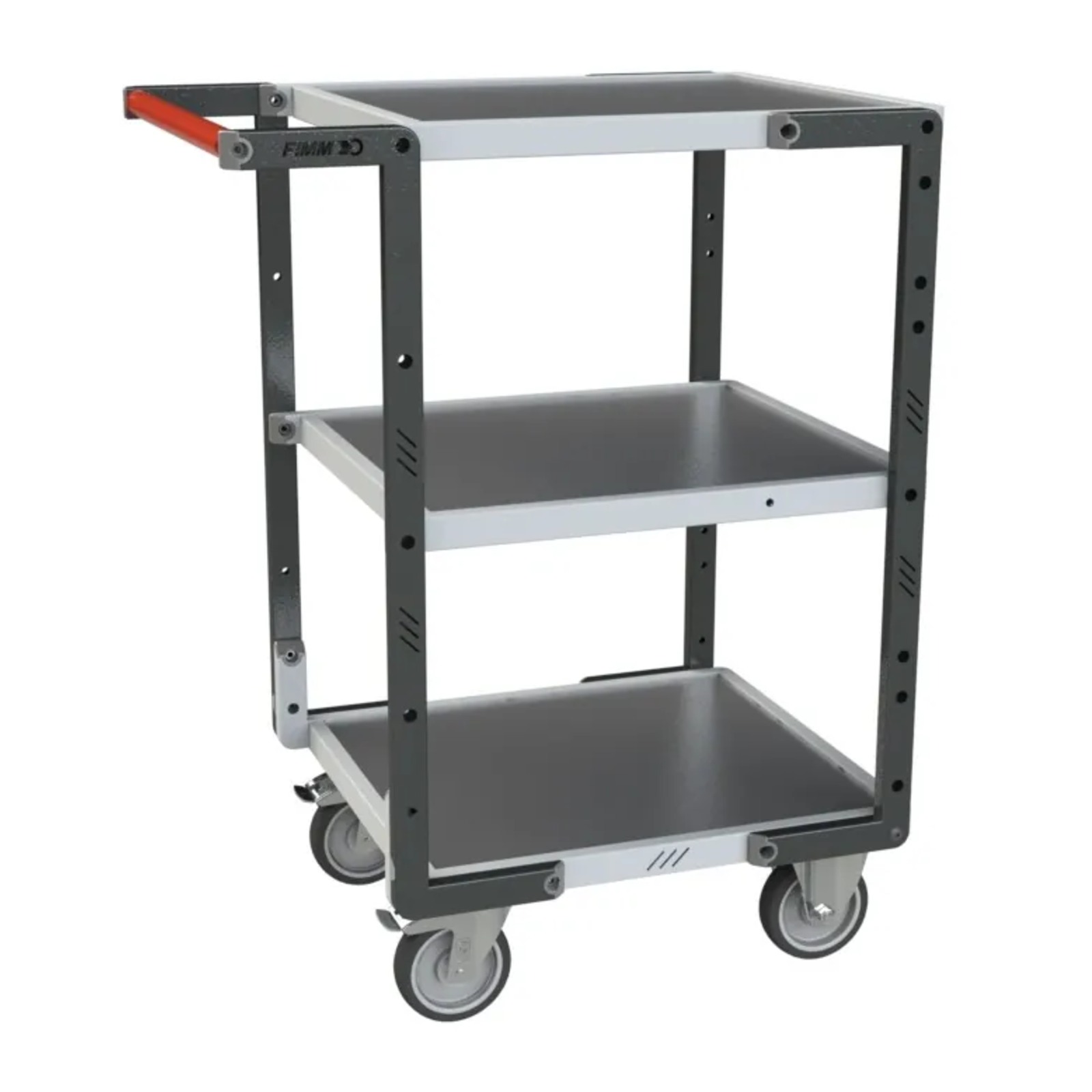 Servante 3 plateaux tôle 550x500 mm roues TPE 250 kg - FIMM - 884720322
